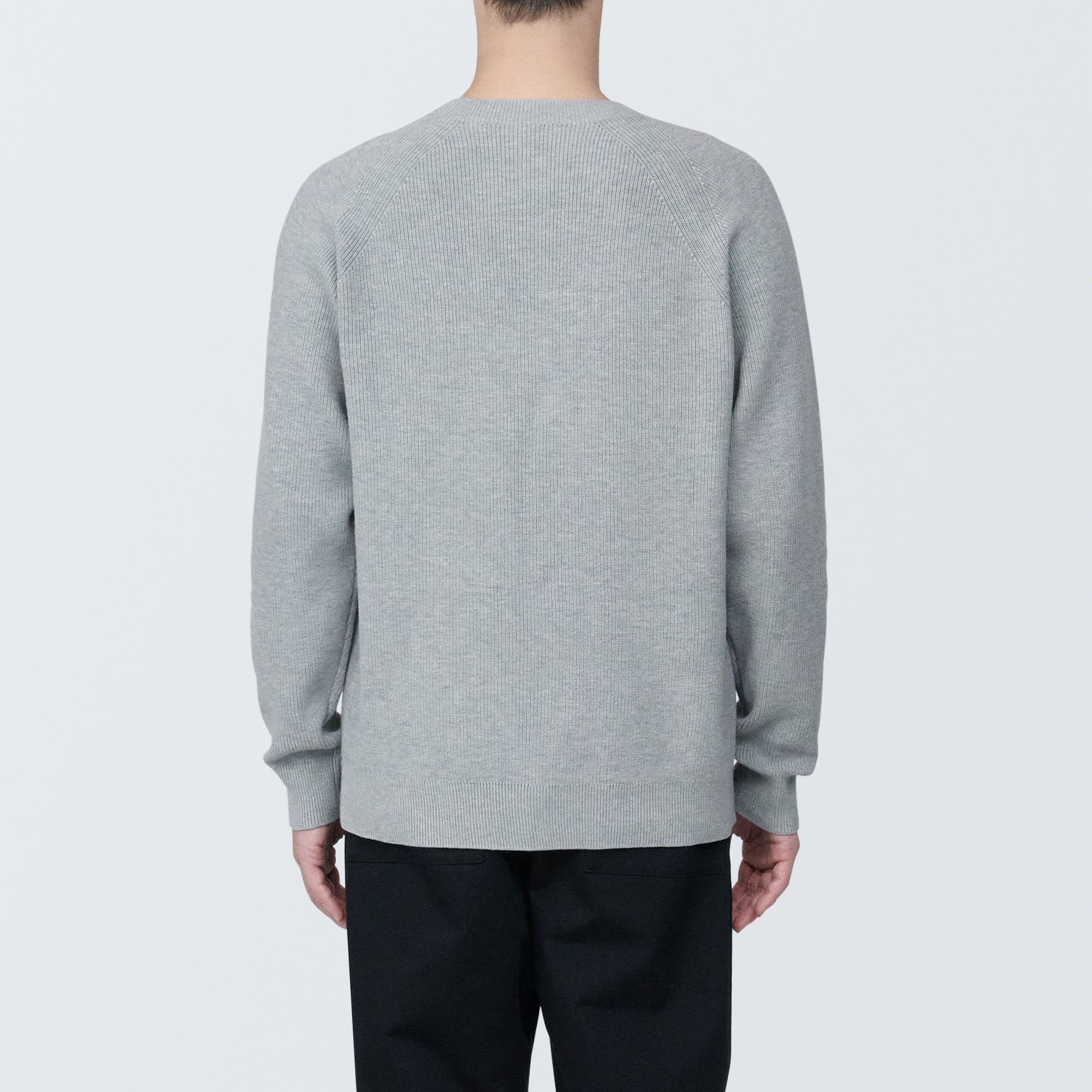 Men's Washable Ribbed Crewneck Sweater