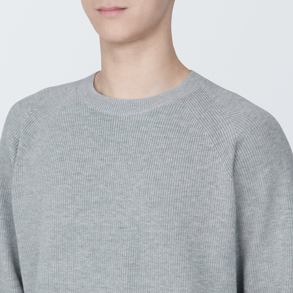 Men's Washable Ribbed Crewneck Sweater