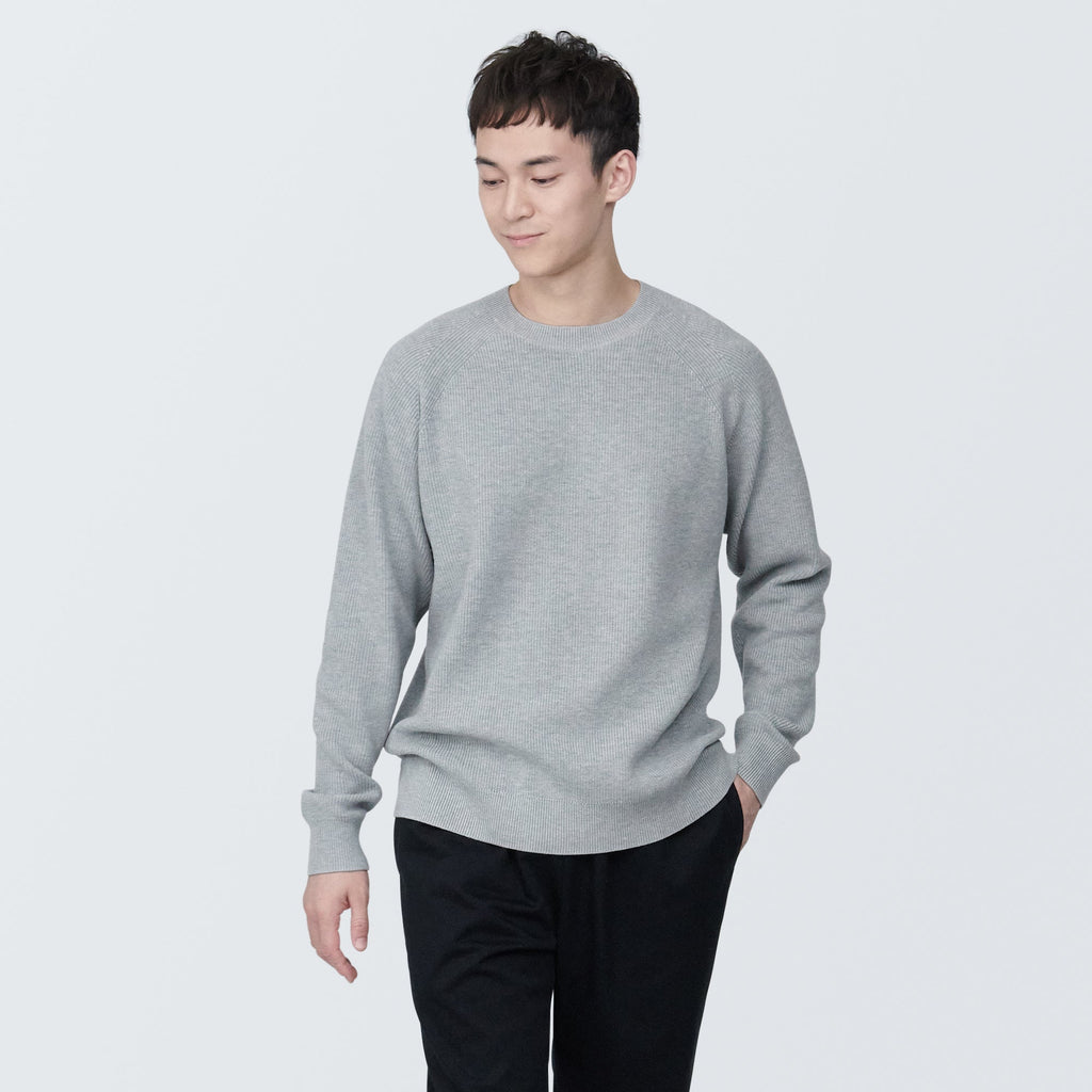 Men's Washable Ribbed Crewneck Sweater