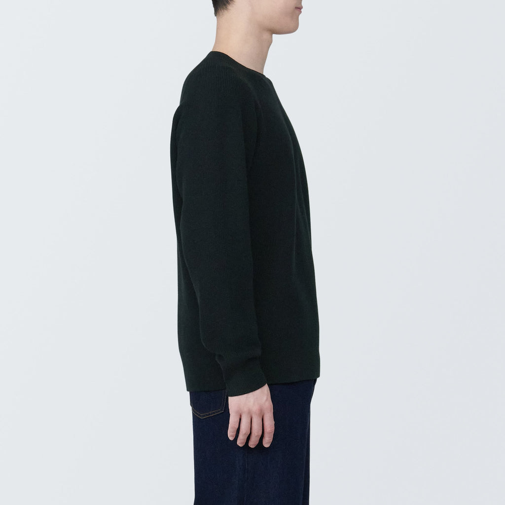 Men's Washable Ribbed Crewneck Sweater