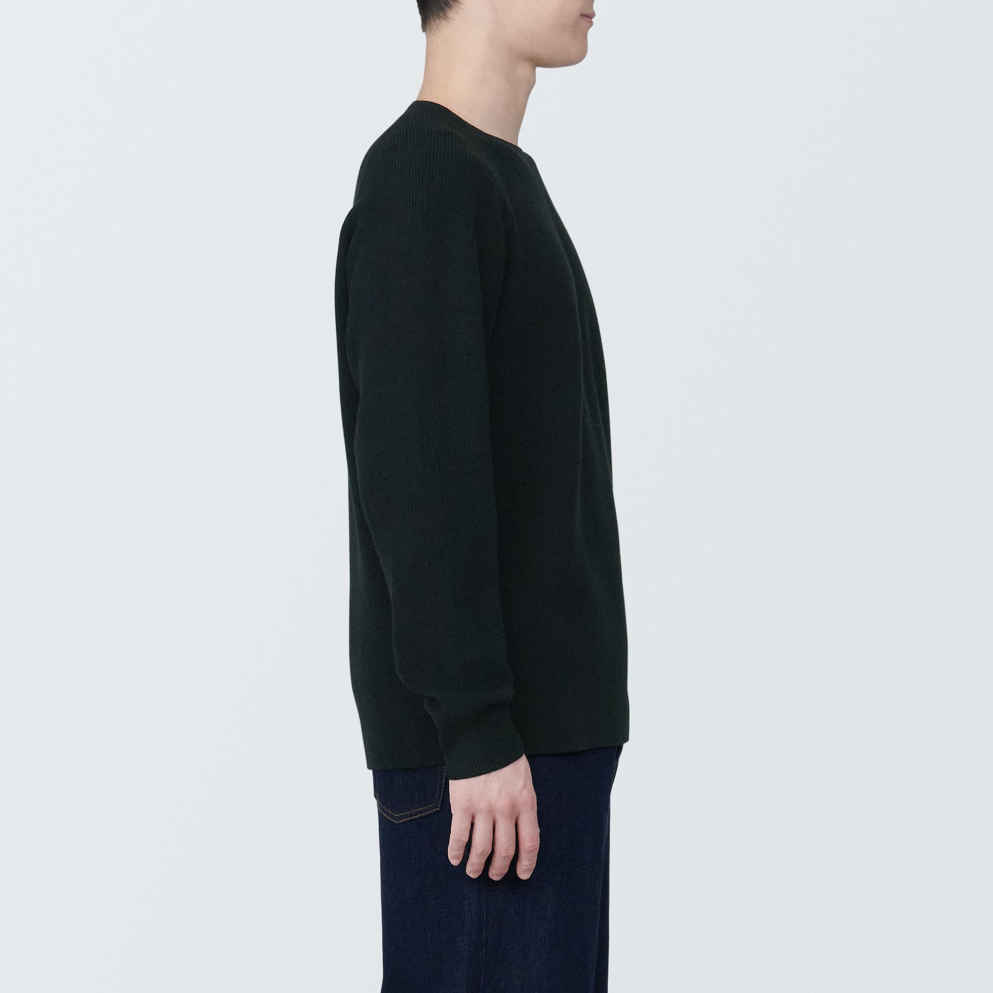 Men's Washable Ribbed Crewneck Sweater