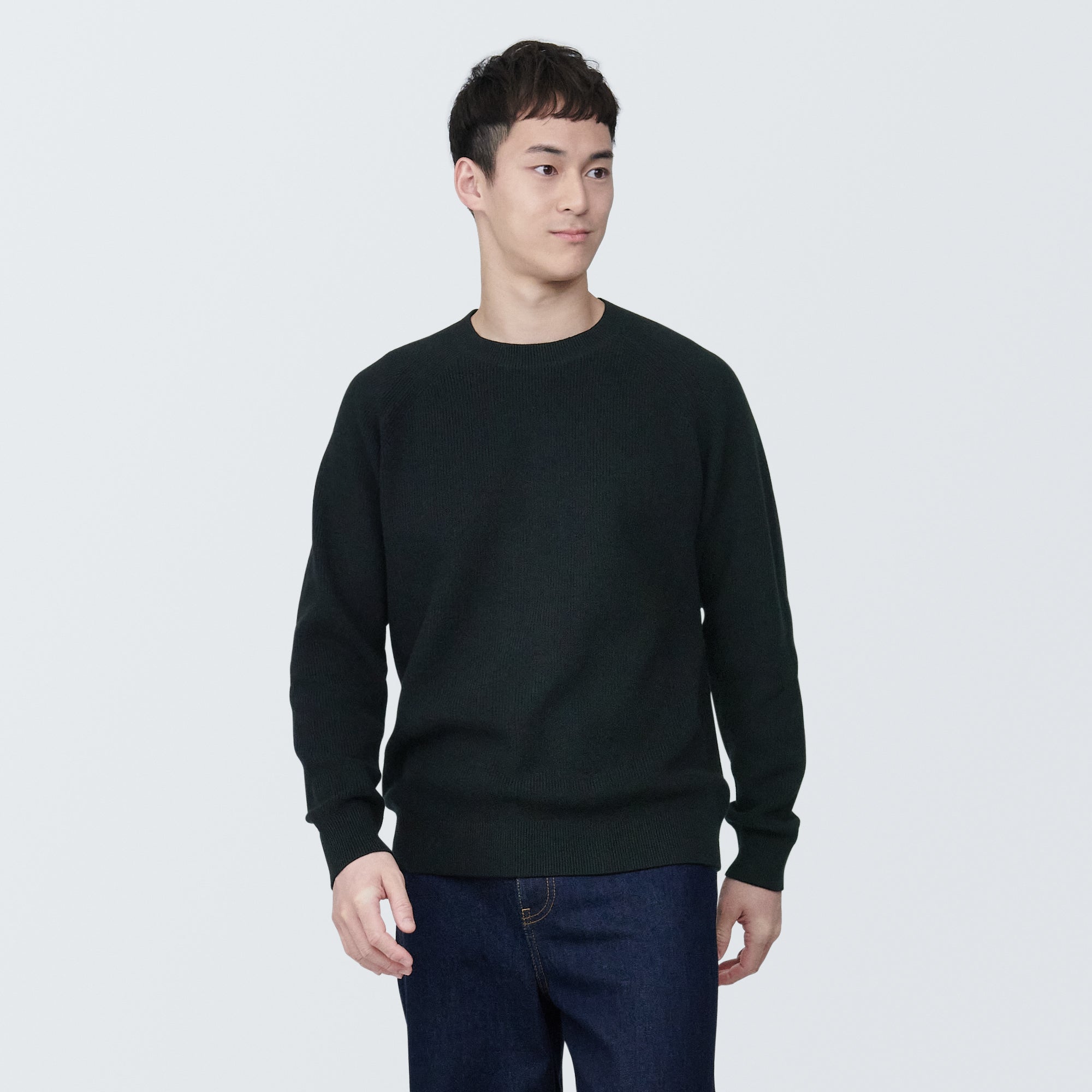 Men's Washable Ribbed Crewneck Sweater