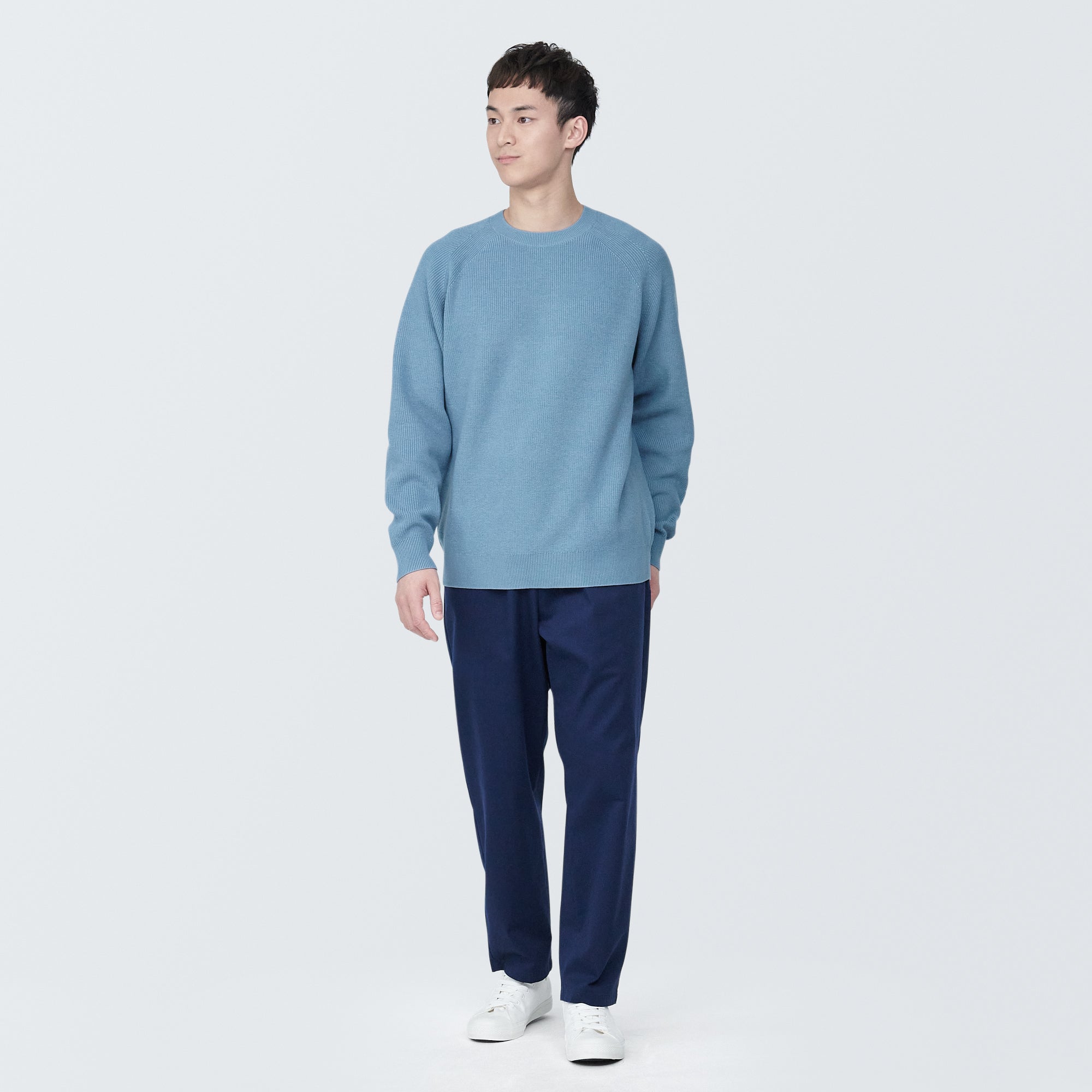 Men's Washable Ribbed Crewneck Sweater