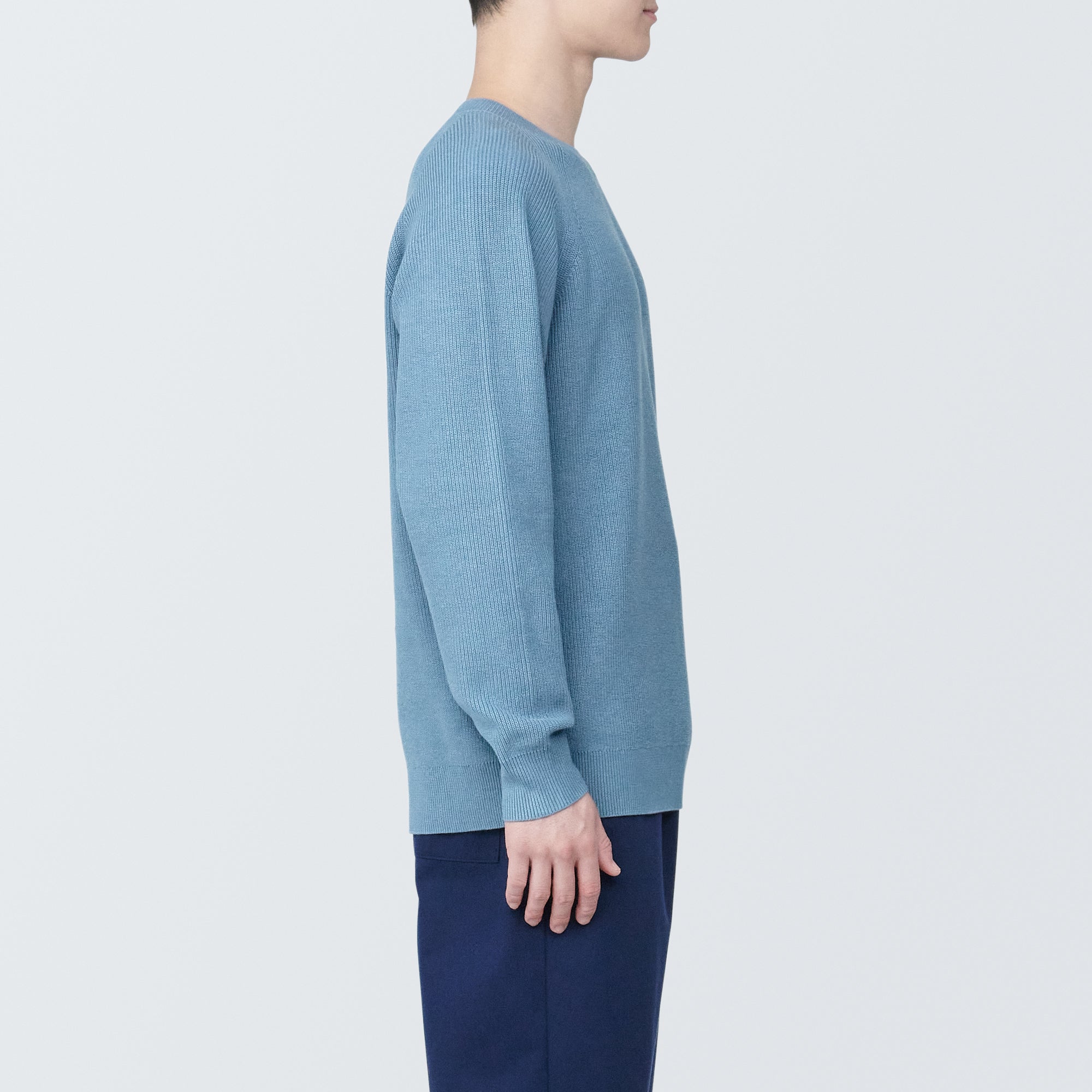 Men's Washable Ribbed Crewneck Sweater
