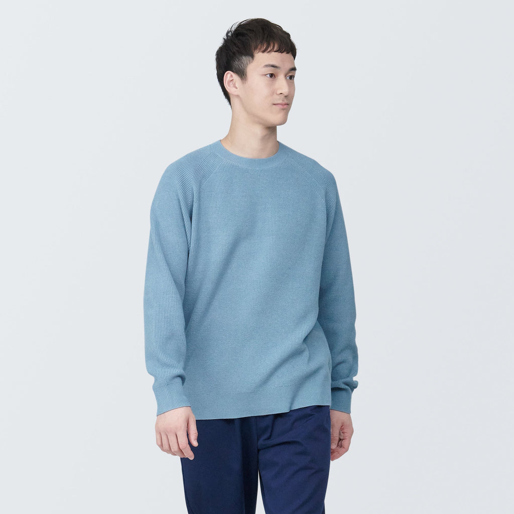 Men's Washable Ribbed Crewneck Sweater