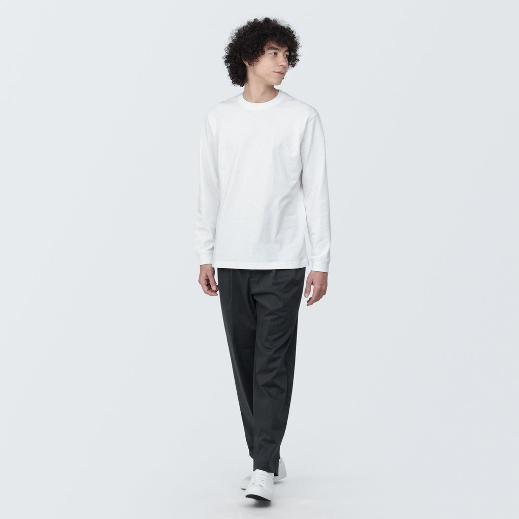 Men's Washed Heavyweight Crewneck Long Sleeve T-Shirt