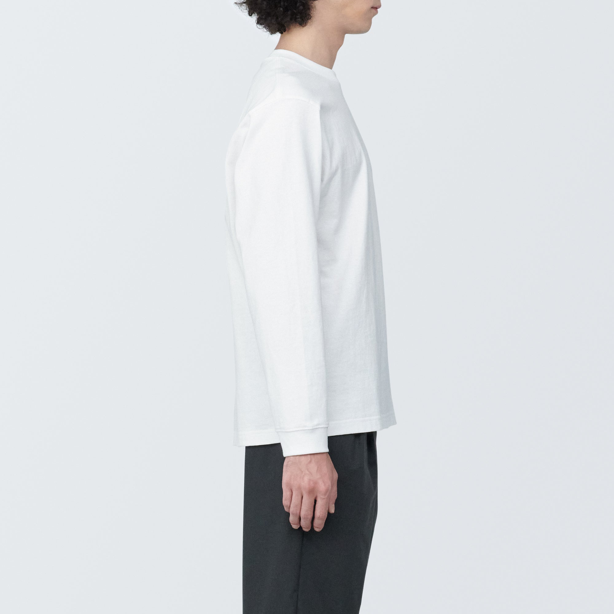 Men's Washed Heavyweight Crewneck Long Sleeve T-Shirt