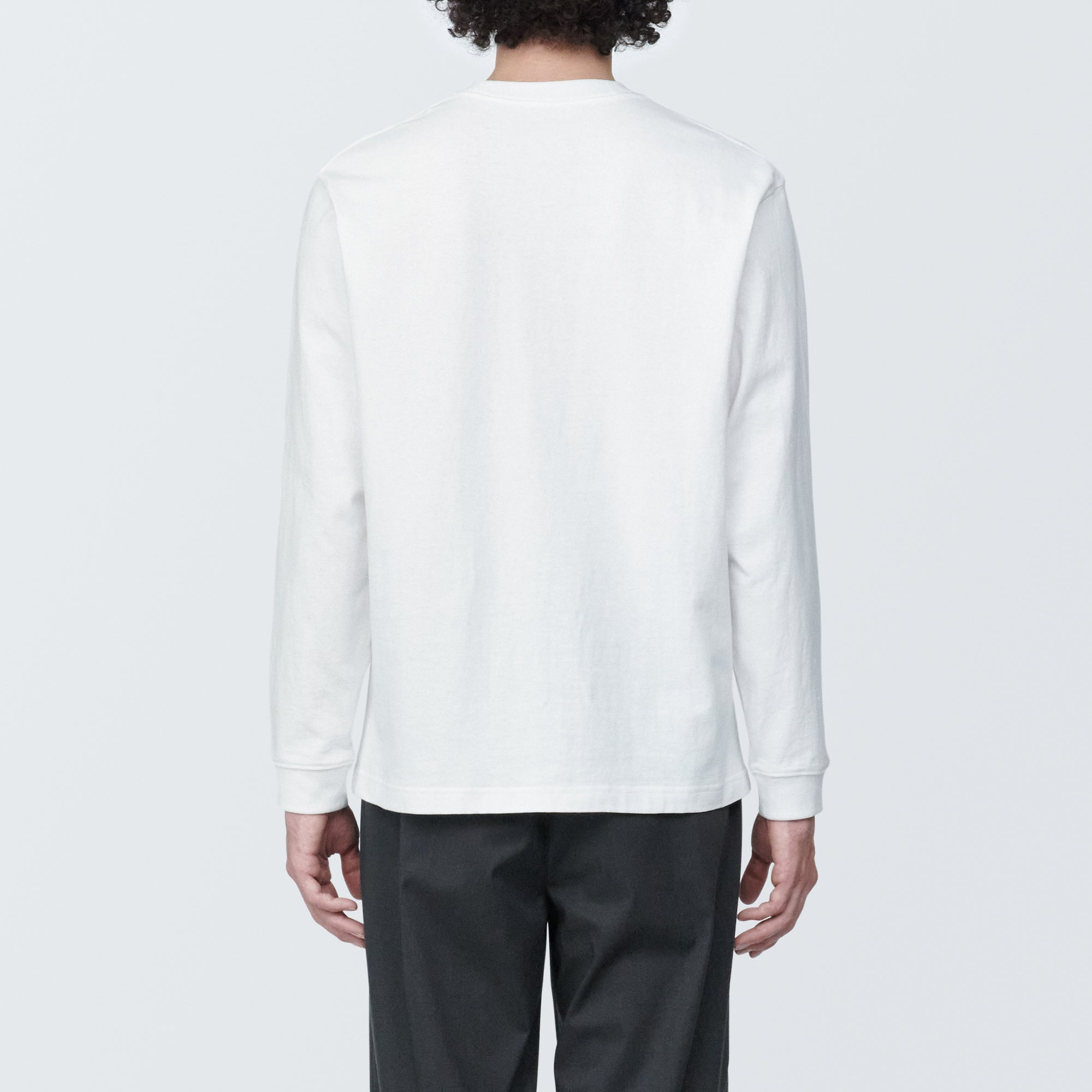 Men's Washed Heavyweight Crewneck Long Sleeve T-Shirt