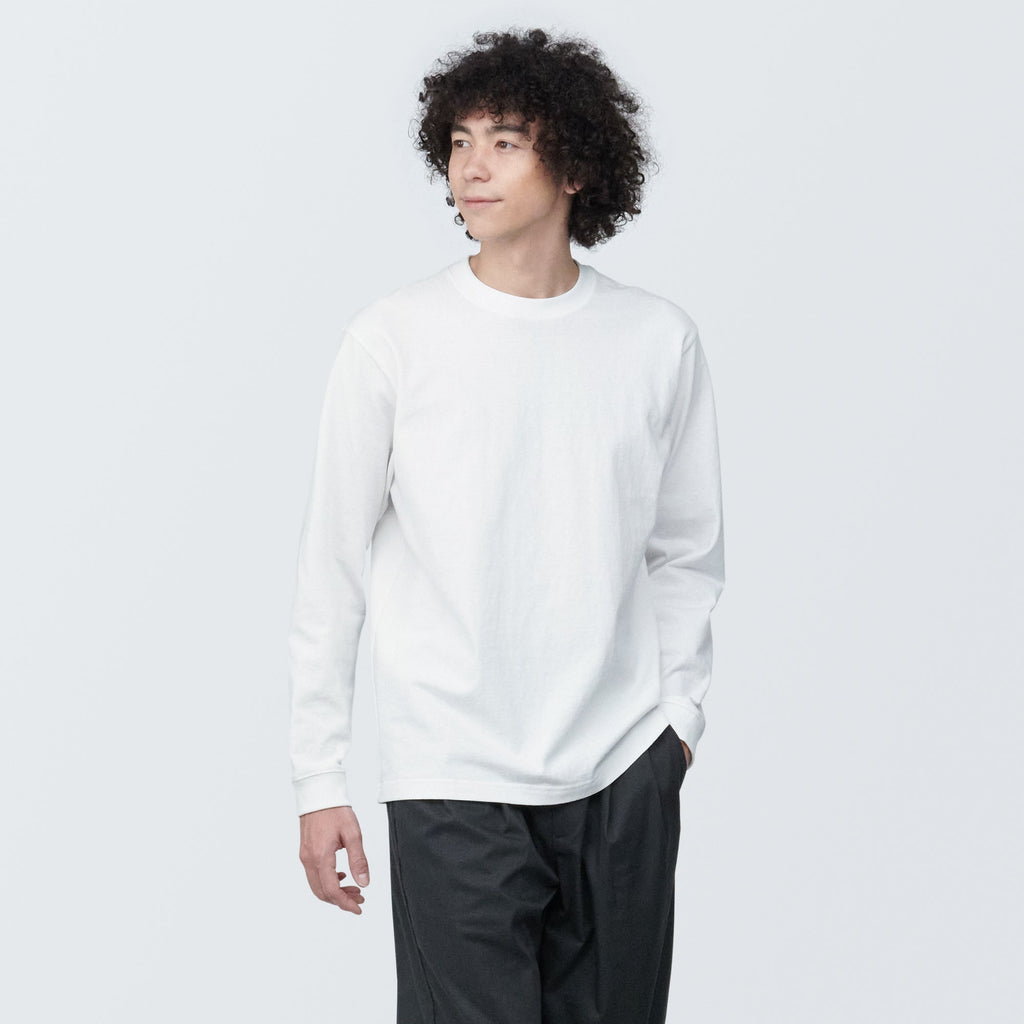 Men's Washed Heavyweight Crewneck Long Sleeve T-Shirt