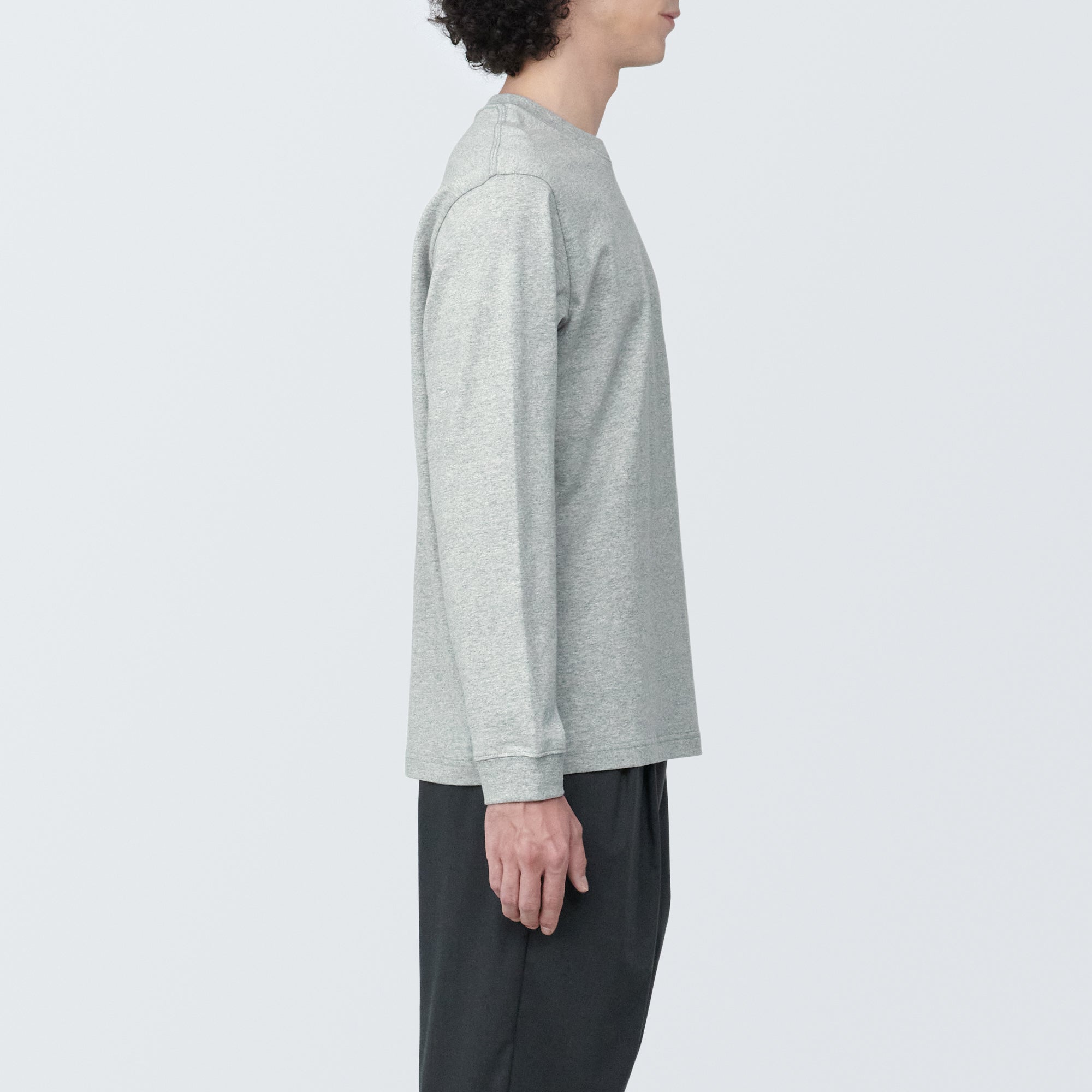 Men's Washed Heavyweight Crewneck Long Sleeve T-Shirt