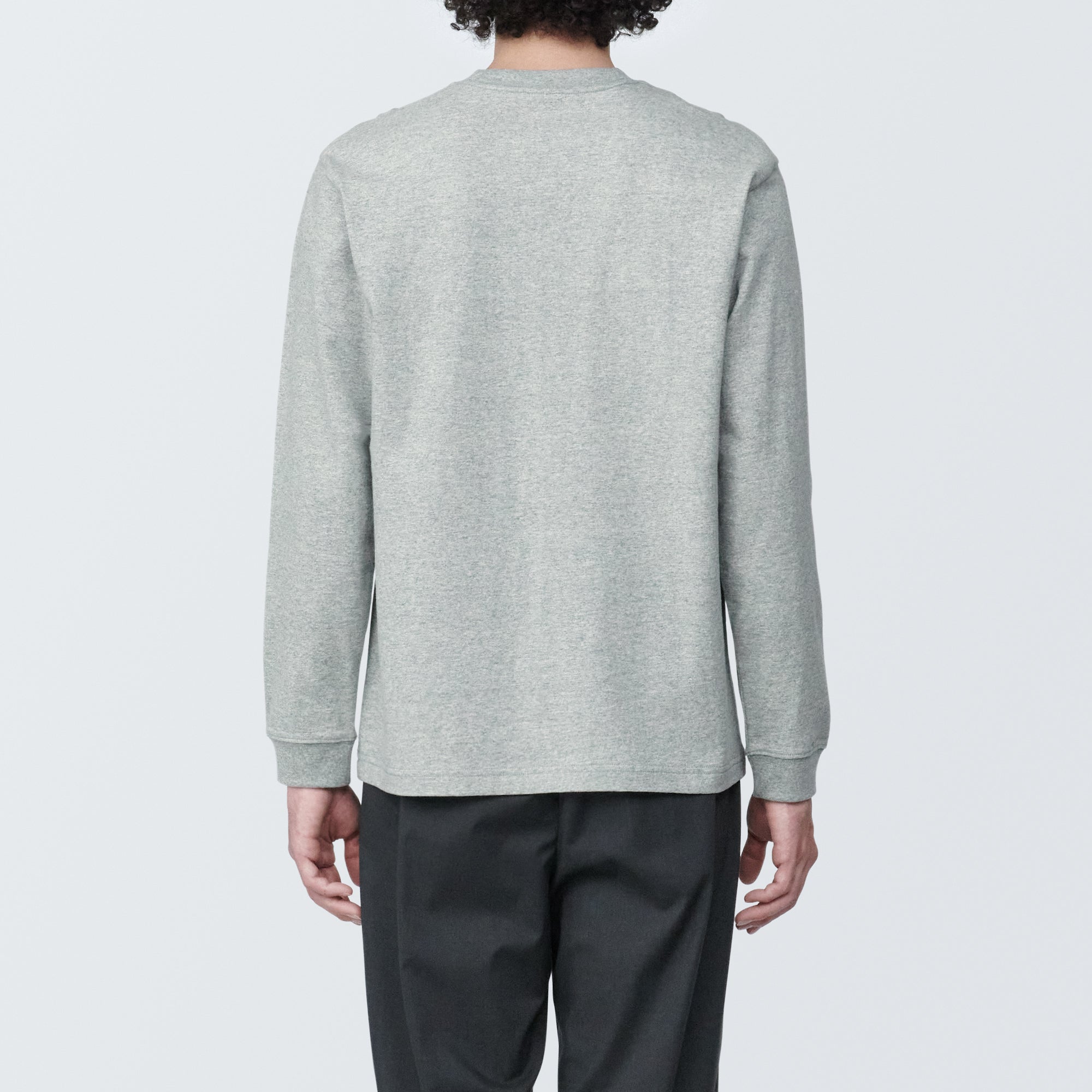 Men's Washed Heavyweight Crewneck Long Sleeve T-Shirt