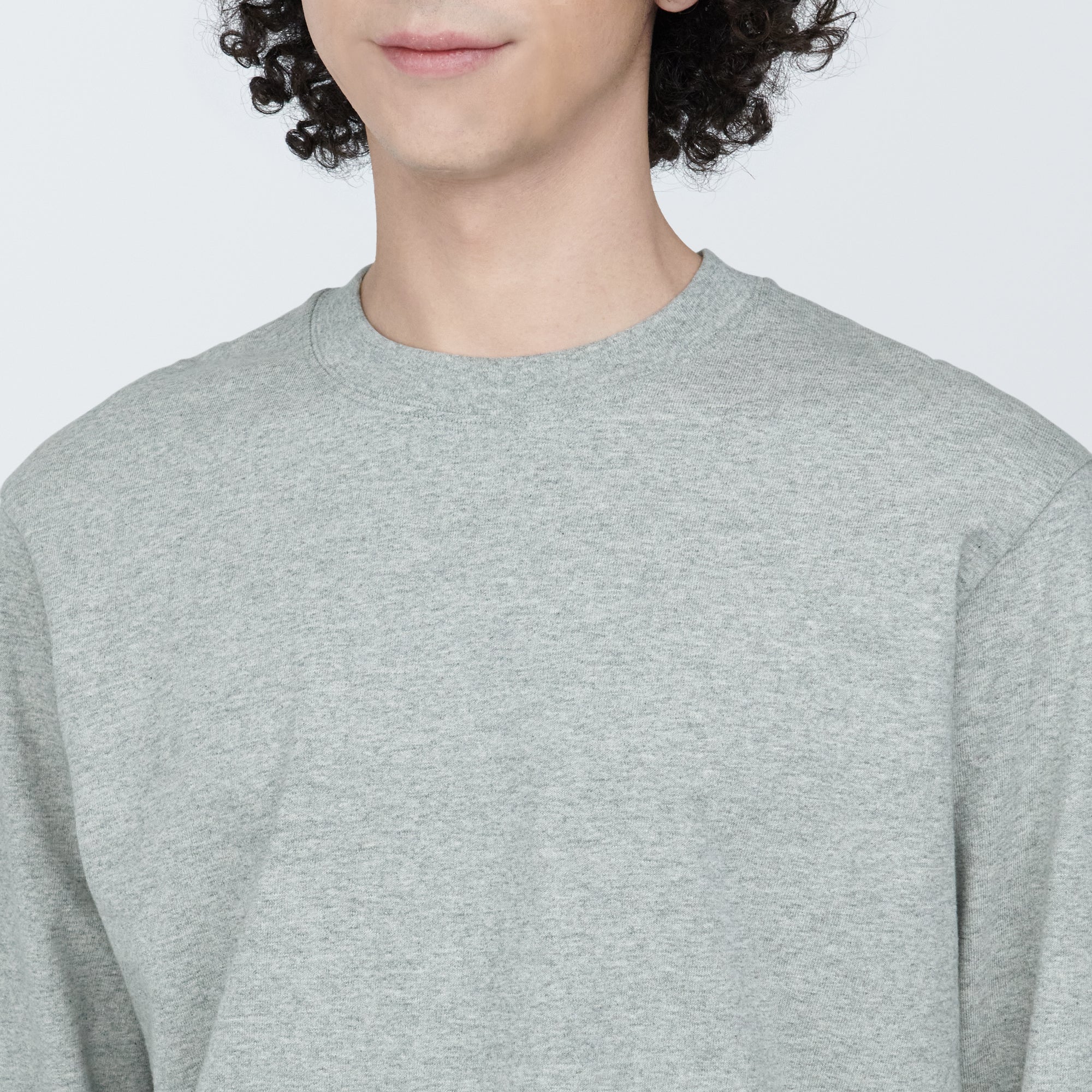 Men's Washed Heavyweight Crewneck Long Sleeve T-Shirt