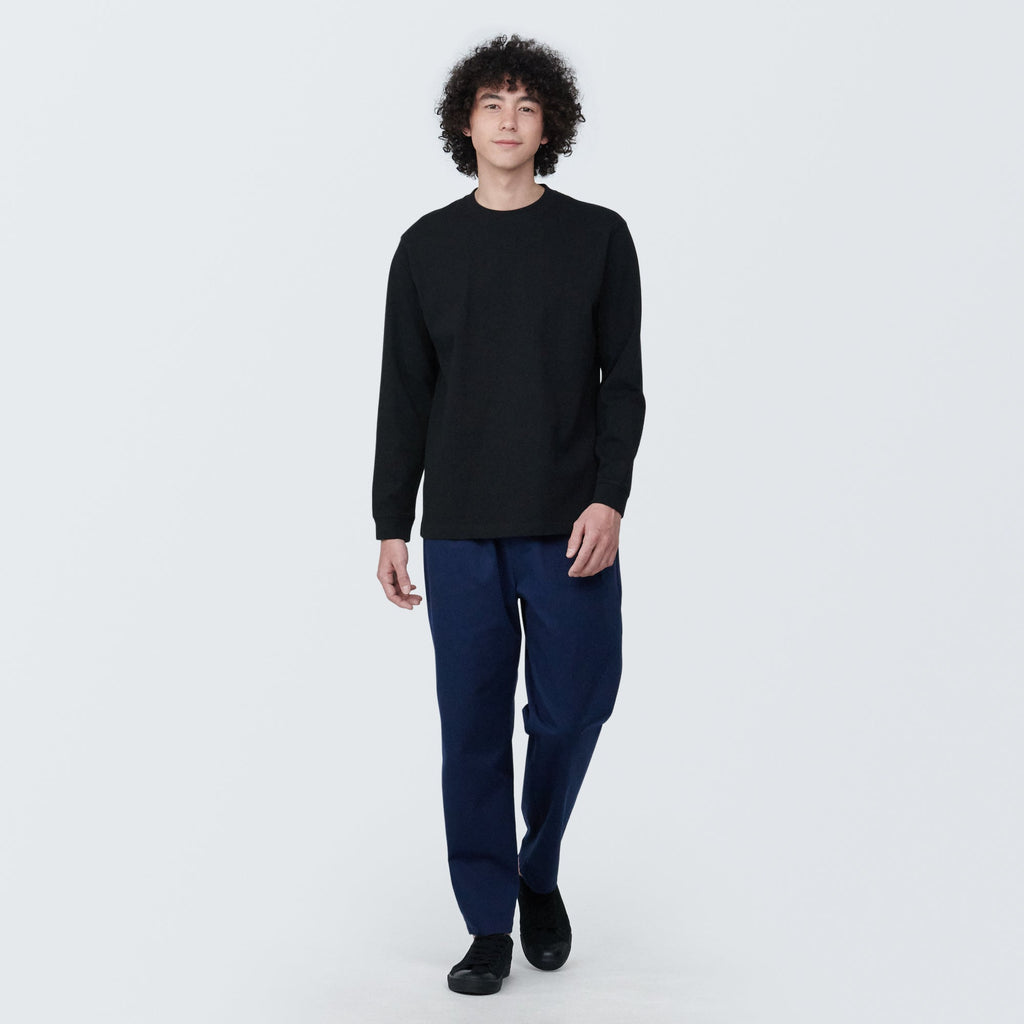 Men's Washed Heavyweight Crewneck Long Sleeve T-Shirt