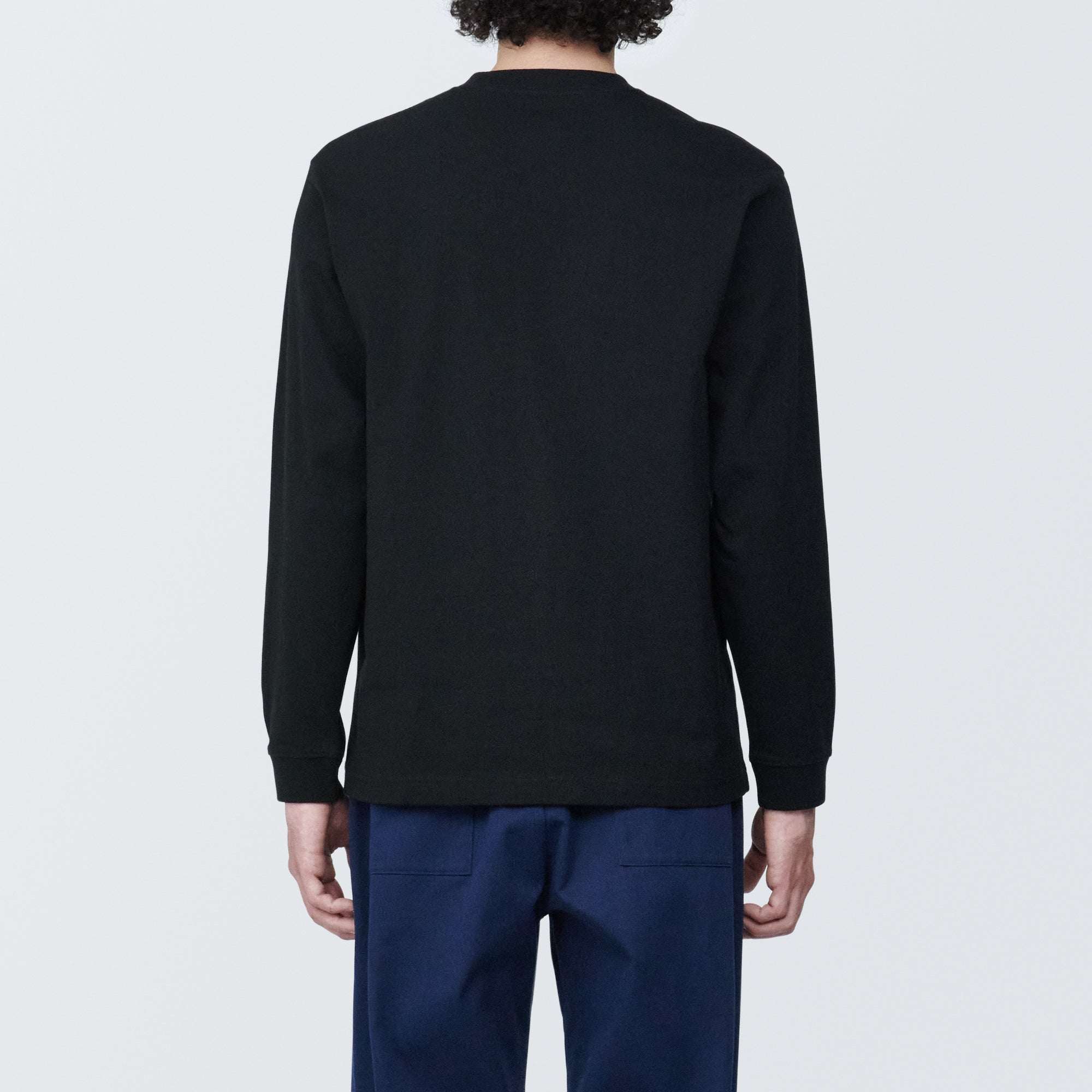 Men's Washed Heavyweight Crewneck Long Sleeve T-Shirt