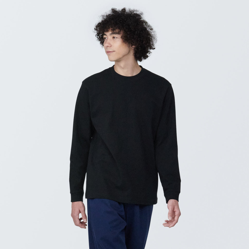 Men's Washed Heavyweight Crewneck Long Sleeve T-Shirt