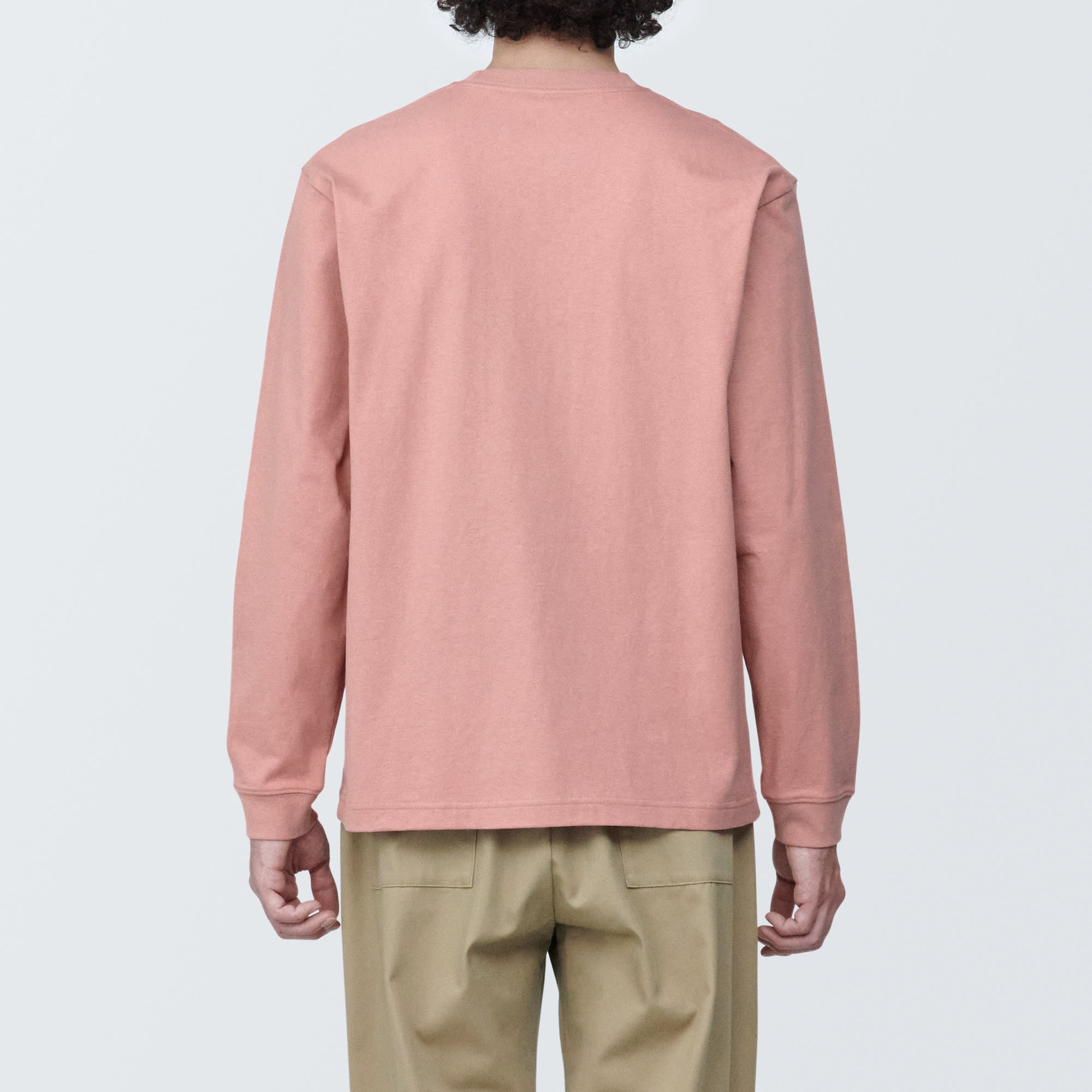 Men's Washed Heavyweight Crewneck Long Sleeve T-Shirt
