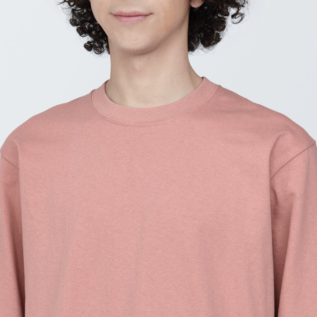 Men's Washed Heavyweight Crewneck Long Sleeve T-Shirt