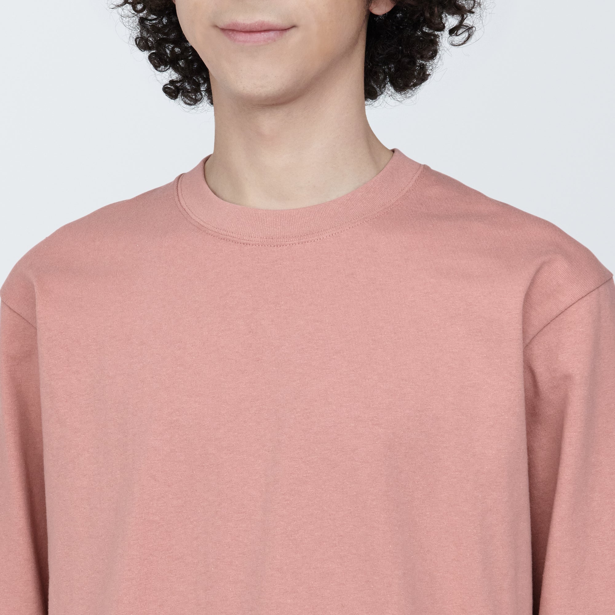 Men's Washed Heavyweight Crewneck Long Sleeve T-Shirt