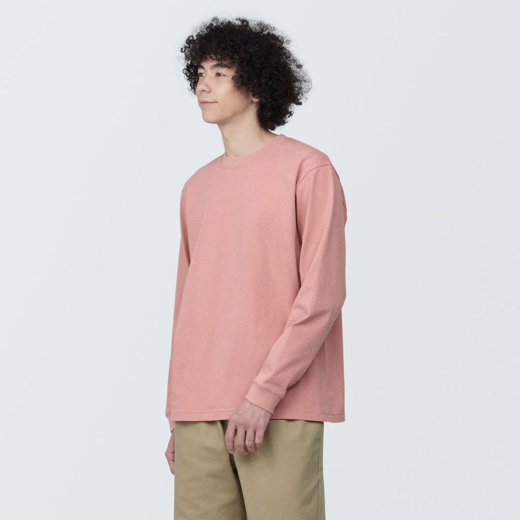 Men's Washed Heavyweight Crewneck Long Sleeve T-Shirt