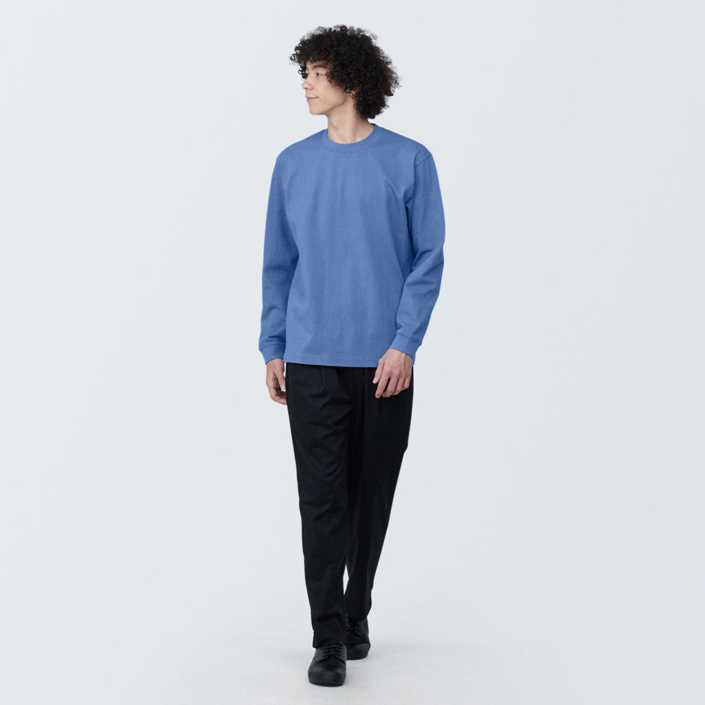 Men's Washed Heavyweight Crewneck Long Sleeve T-Shirt