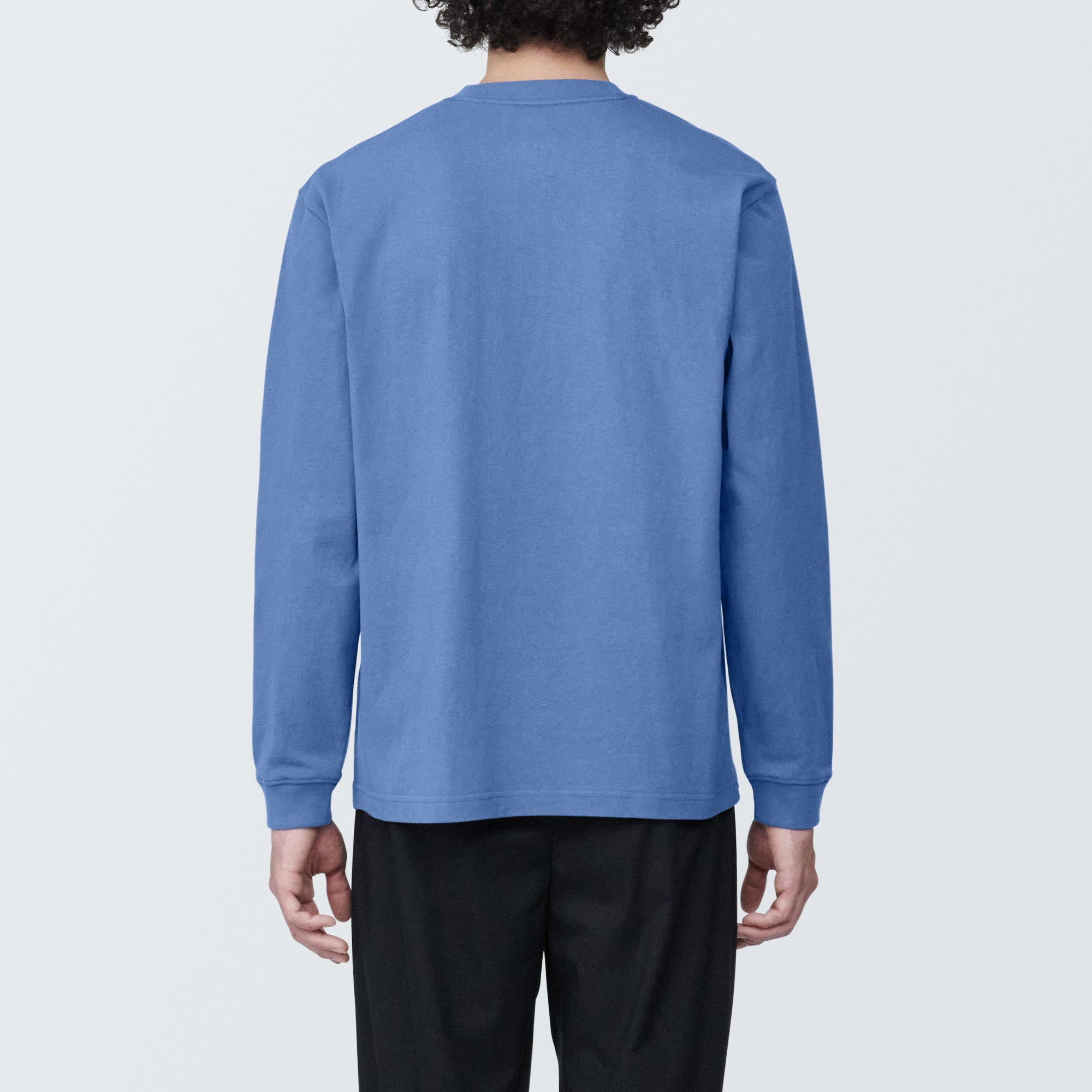 Men's Washed Heavyweight Crewneck Long Sleeve T-Shirt