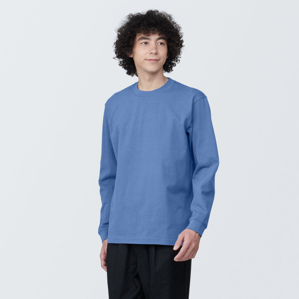 Men's Washed Heavyweight Crewneck Long Sleeve T-Shirt