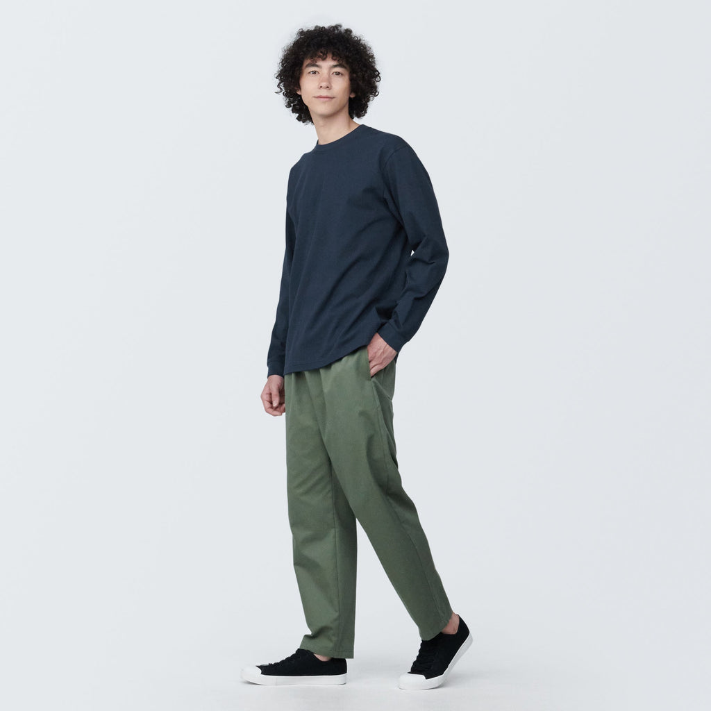 Men's Washed Heavyweight Crewneck Long Sleeve T-Shirt