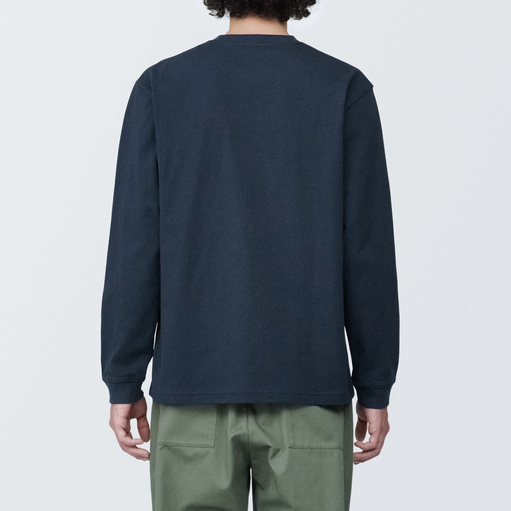 Men's Washed Heavyweight Crewneck Long Sleeve T-Shirt