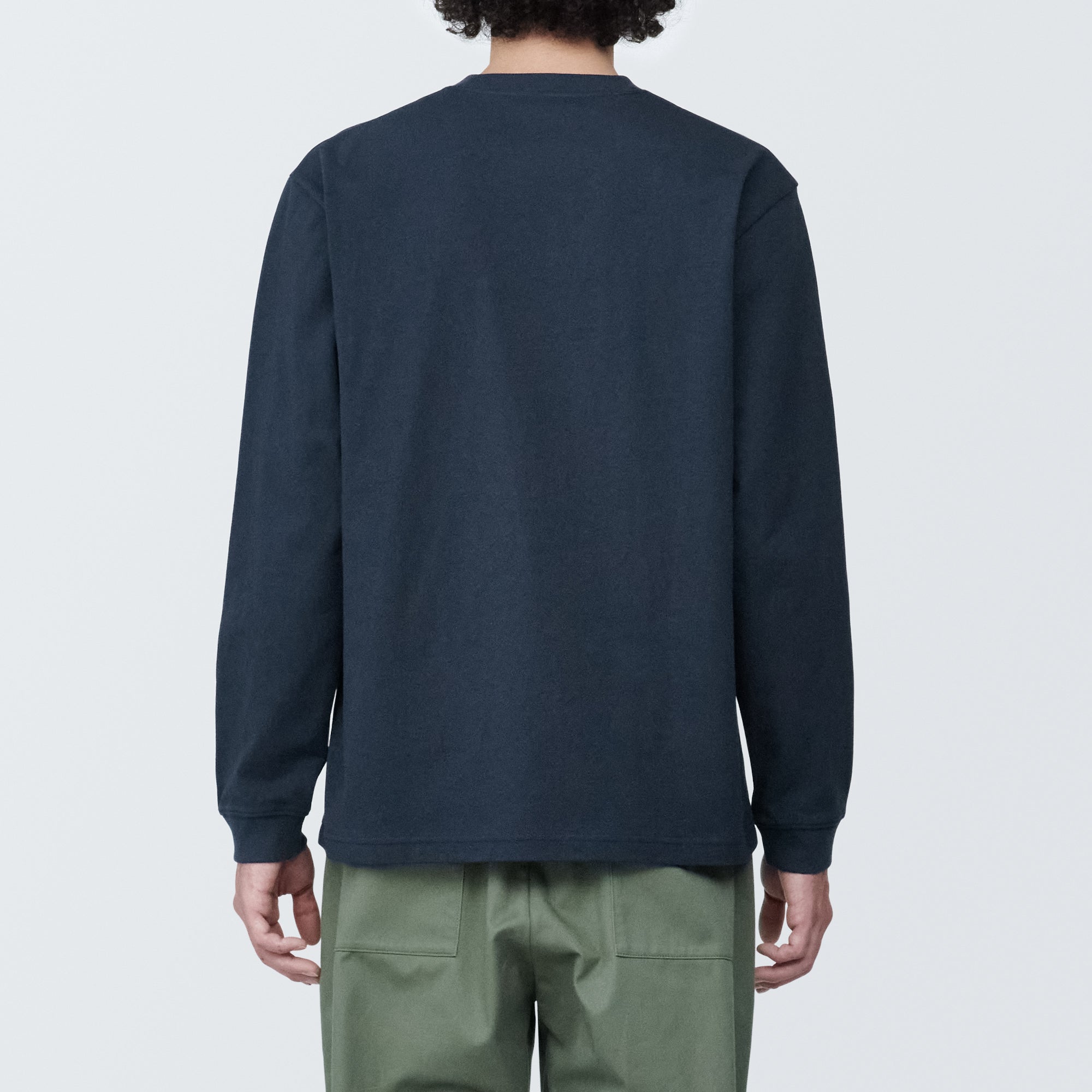 Men's Washed Heavyweight Crewneck Long Sleeve T-Shirt