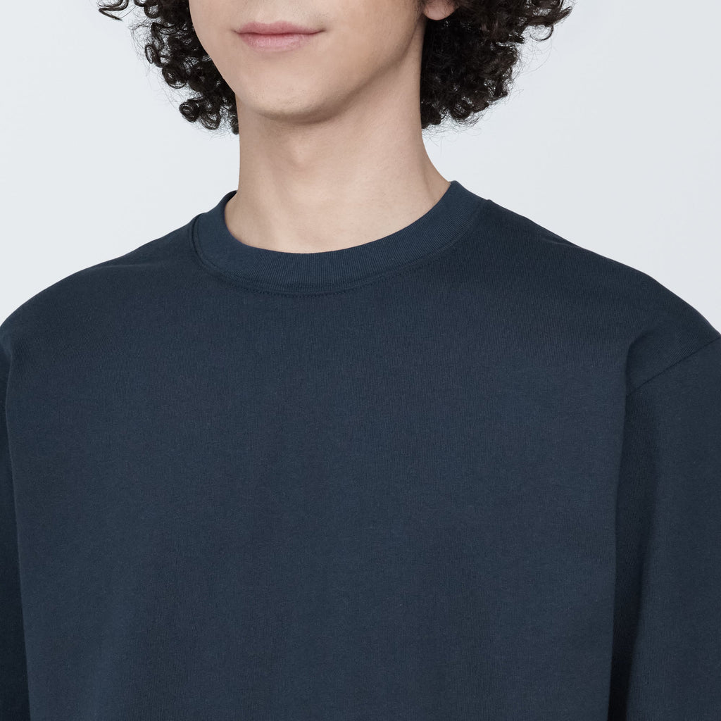 Men's Washed Heavyweight Crewneck Long Sleeve T-Shirt