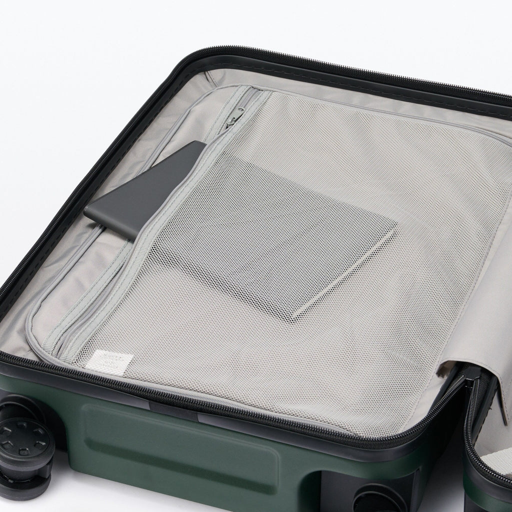 Adjustable Handle Hard Shell Suitcase 36L - Khaki Green | Carry-On