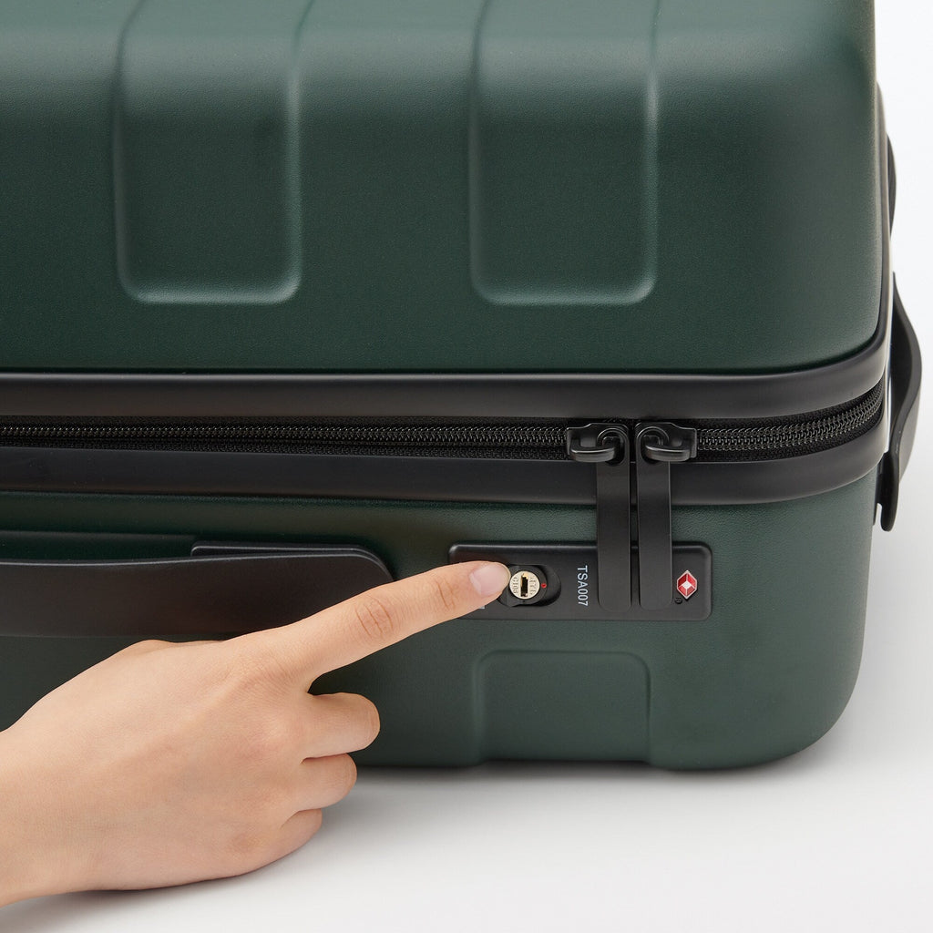 Adjustable Handle Hard Shell Suitcase 36L - Khaki Green | Carry-On