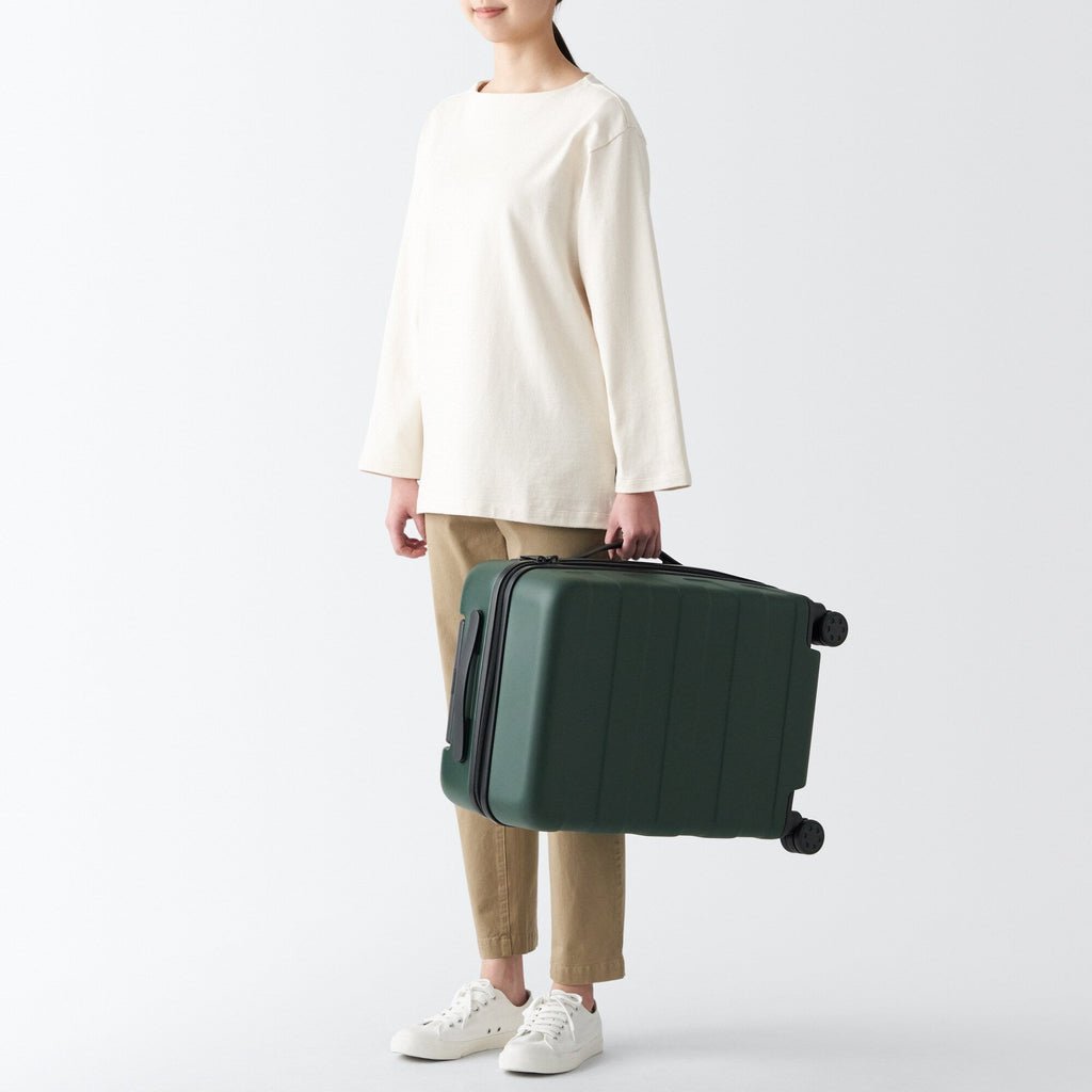 Adjustable Handle Hard Shell Suitcase 36L - Khaki Green | Carry-On