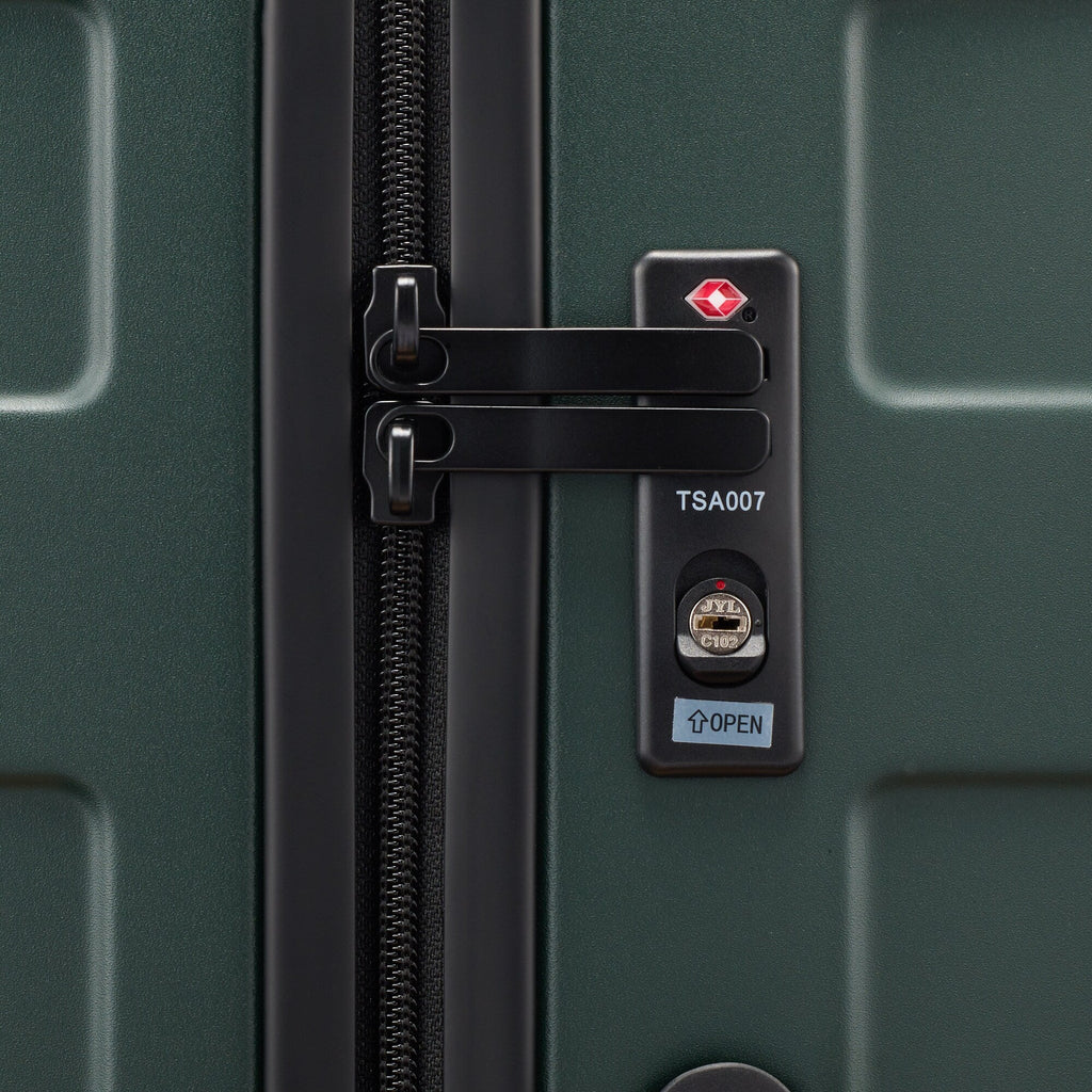Adjustable Handle Hard Shell Suitcase 75L - Khaki Green | Check-In