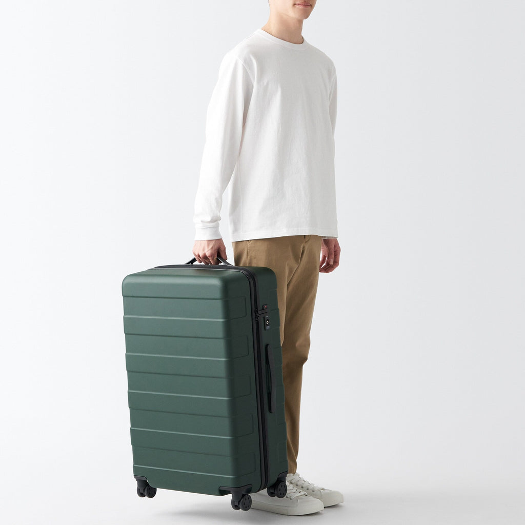 Adjustable Handle Hard Shell Suitcase 75L - Khaki Green | Check-In
