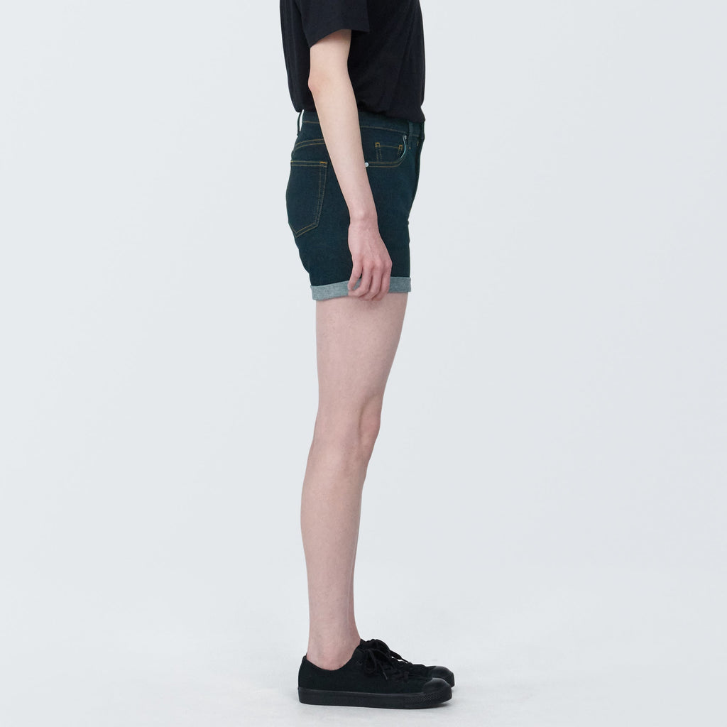 Women's Super Stretchy Denim Shorts Dark Navy