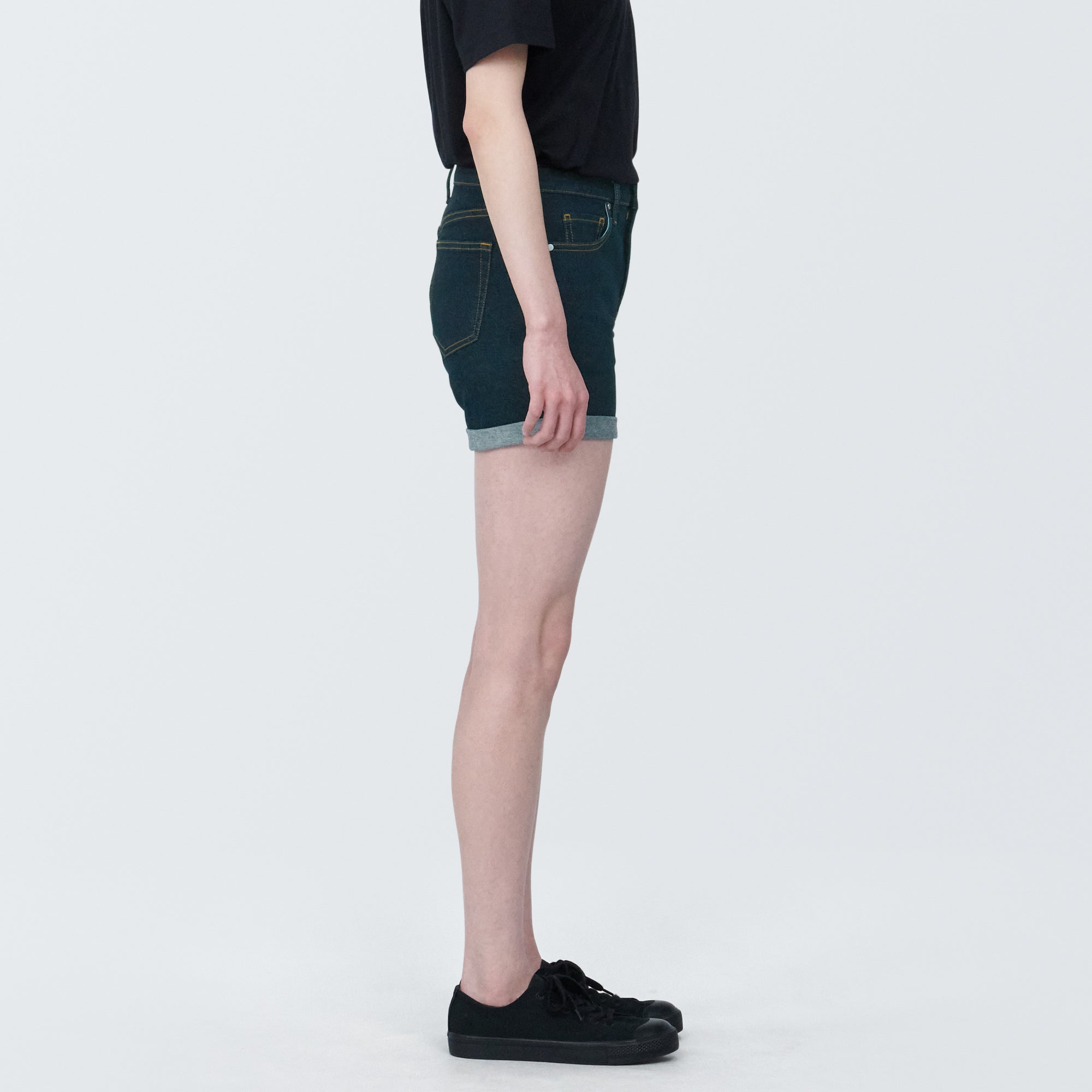 Women's Super Stretchy Denim Shorts Dark Navy