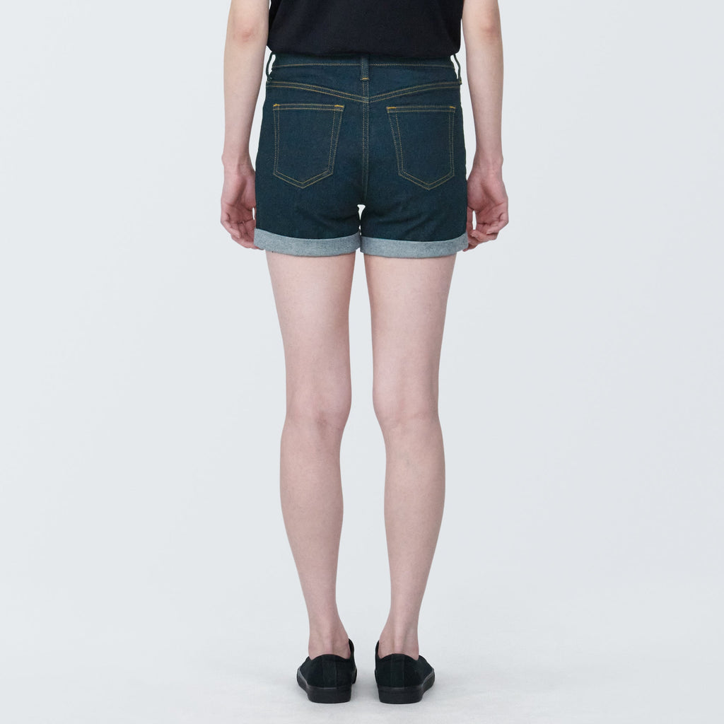 Women's Super Stretchy Denim Shorts Dark Navy