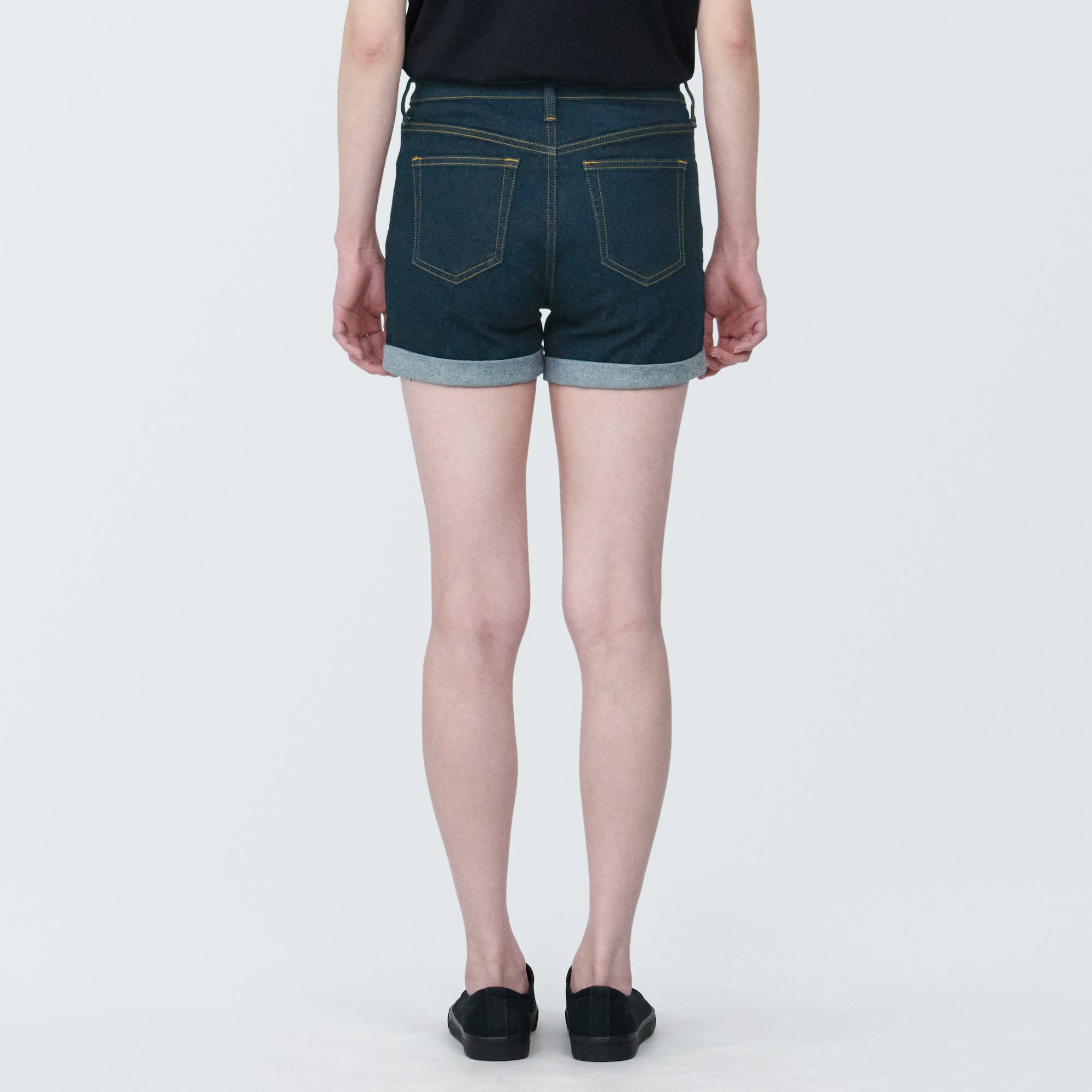Women's Super Stretchy Denim Shorts Dark Navy