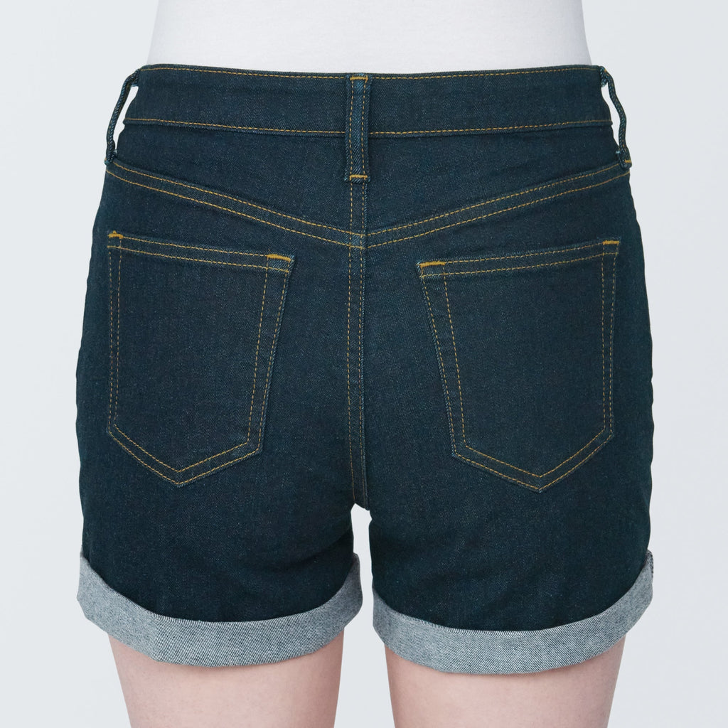 Women's Super Stretchy Denim Shorts Dark Navy