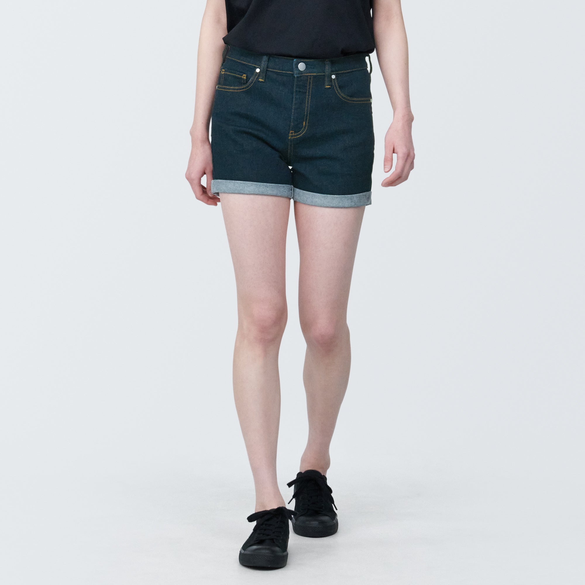 Women's Super Stretchy Denim Shorts Dark Navy
