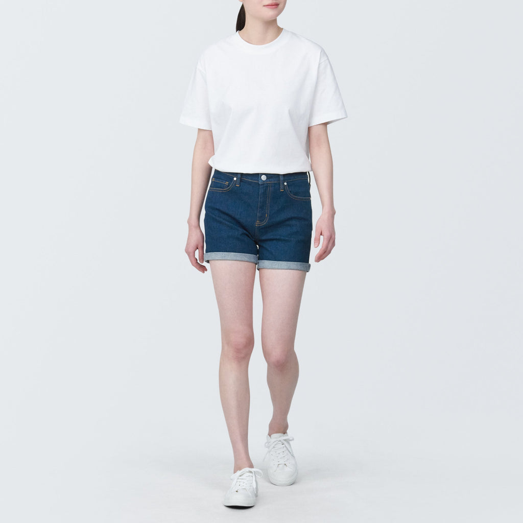 Women's Super Stretchy Denim Shorts Blue