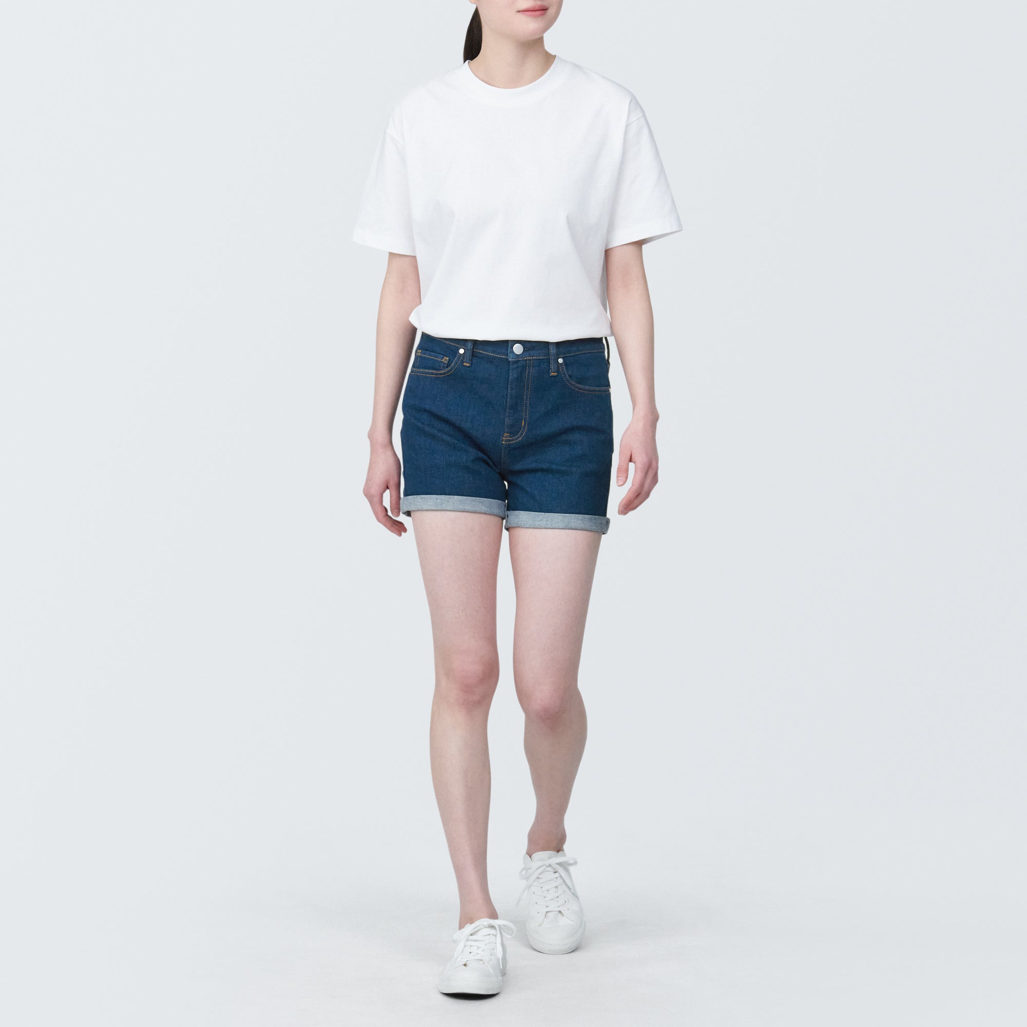 Women's Super Stretchy Denim Shorts Blue