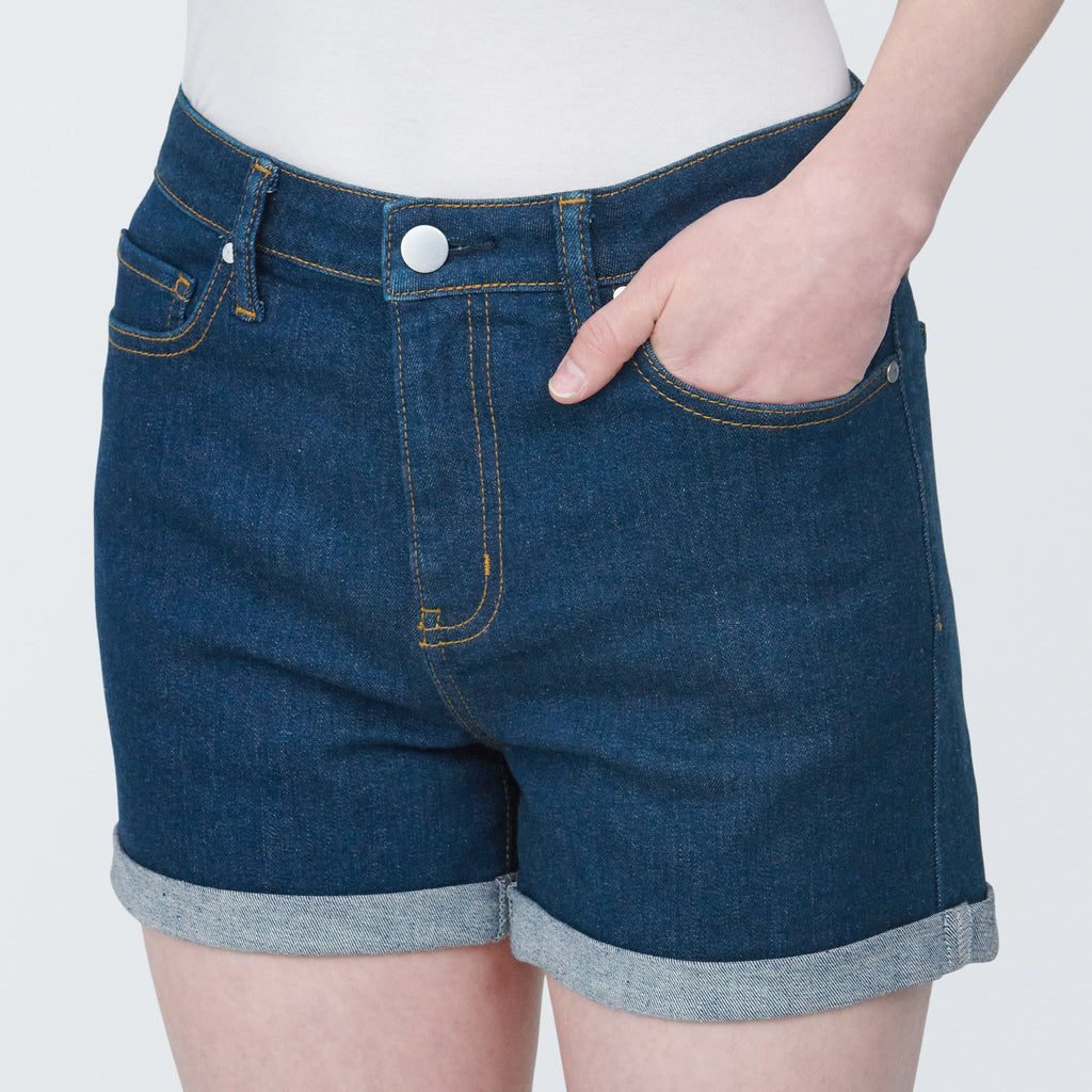 Women's Super Stretchy Denim Shorts Blue