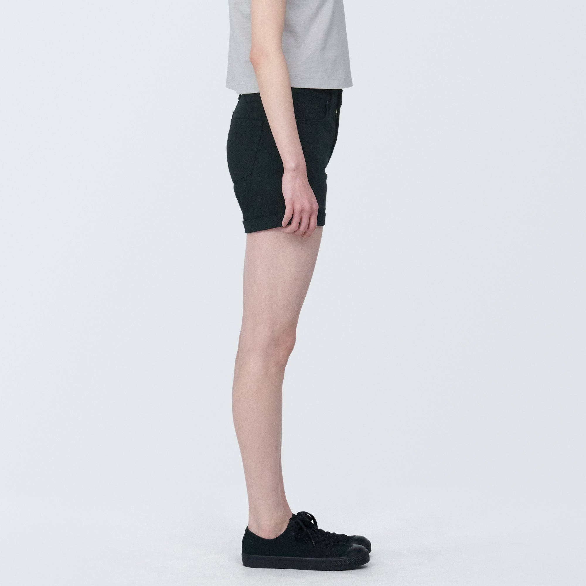 Women's Super Stretchy Denim Shorts Black