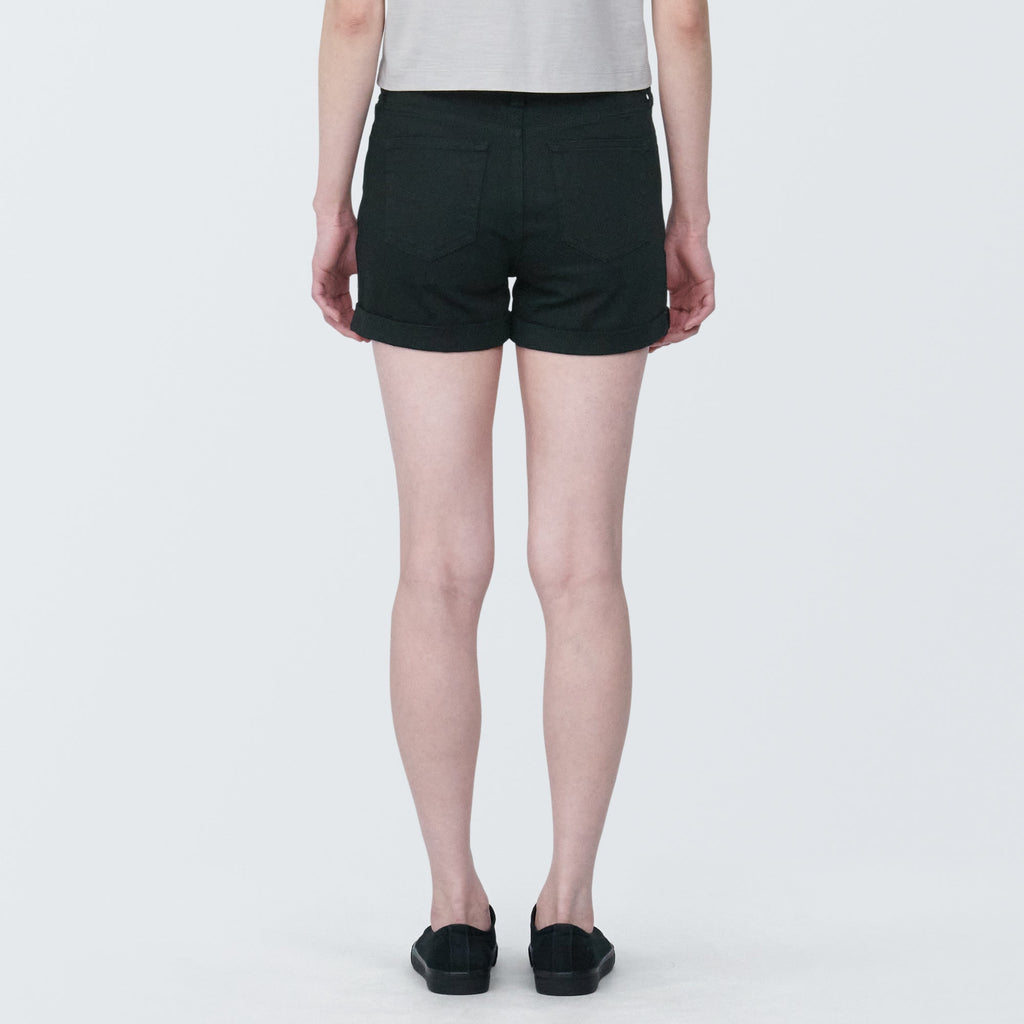 Women's Super Stretchy Denim Shorts Black