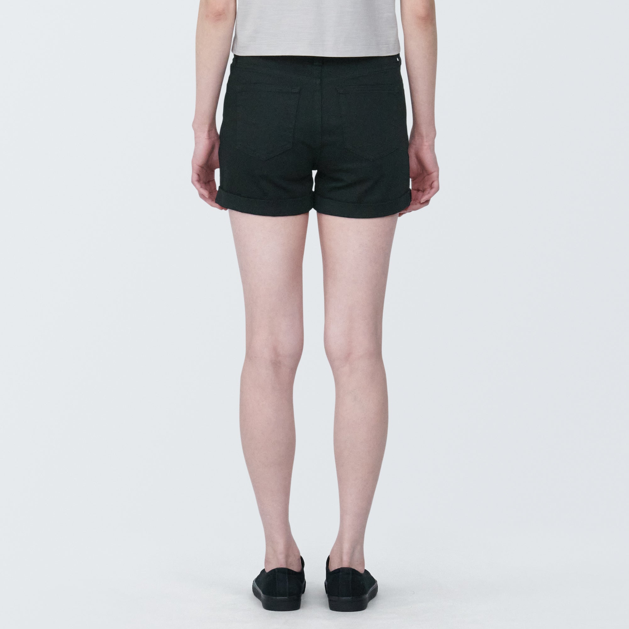 Women's Super Stretchy Denim Shorts Black