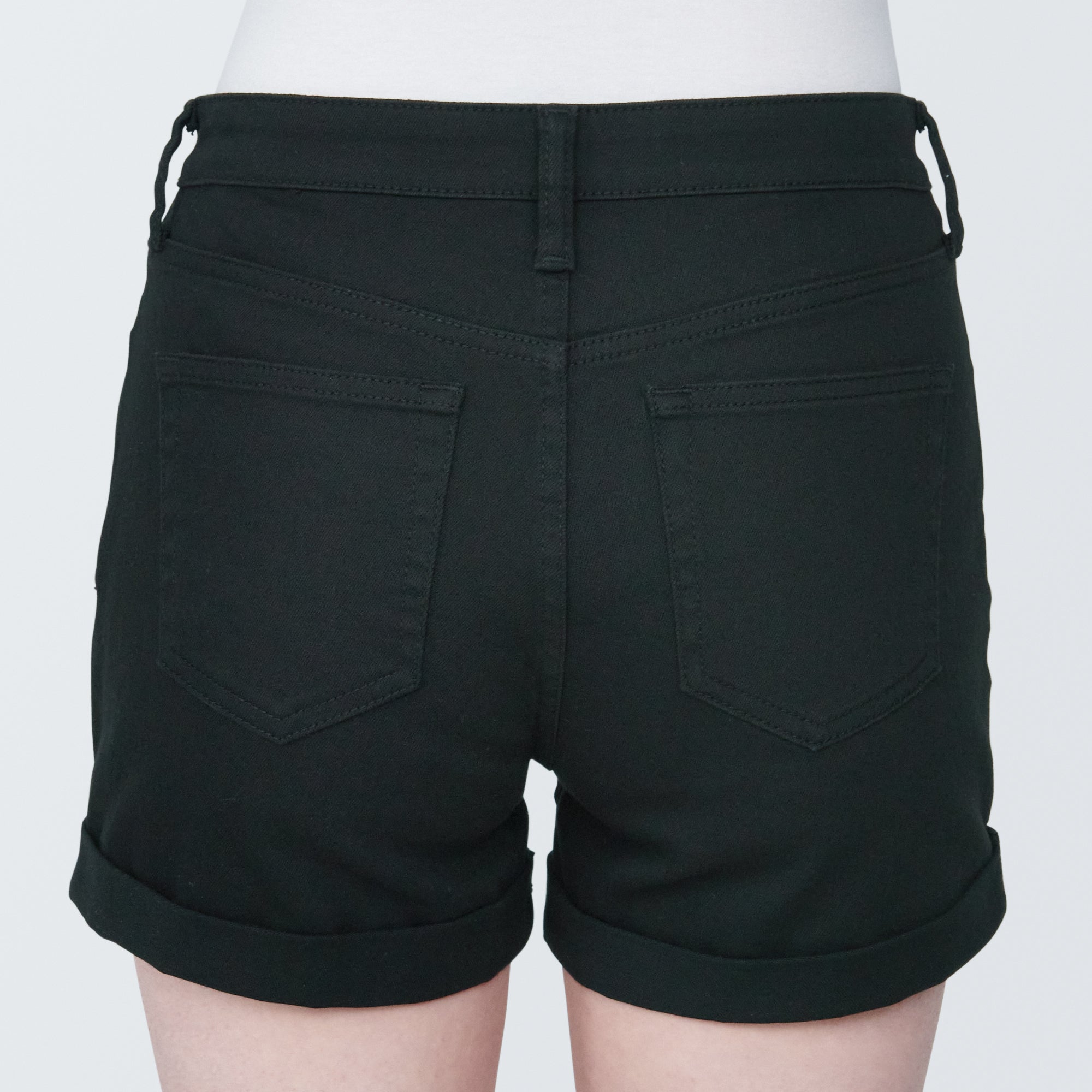 Women's Super Stretchy Denim Shorts Black