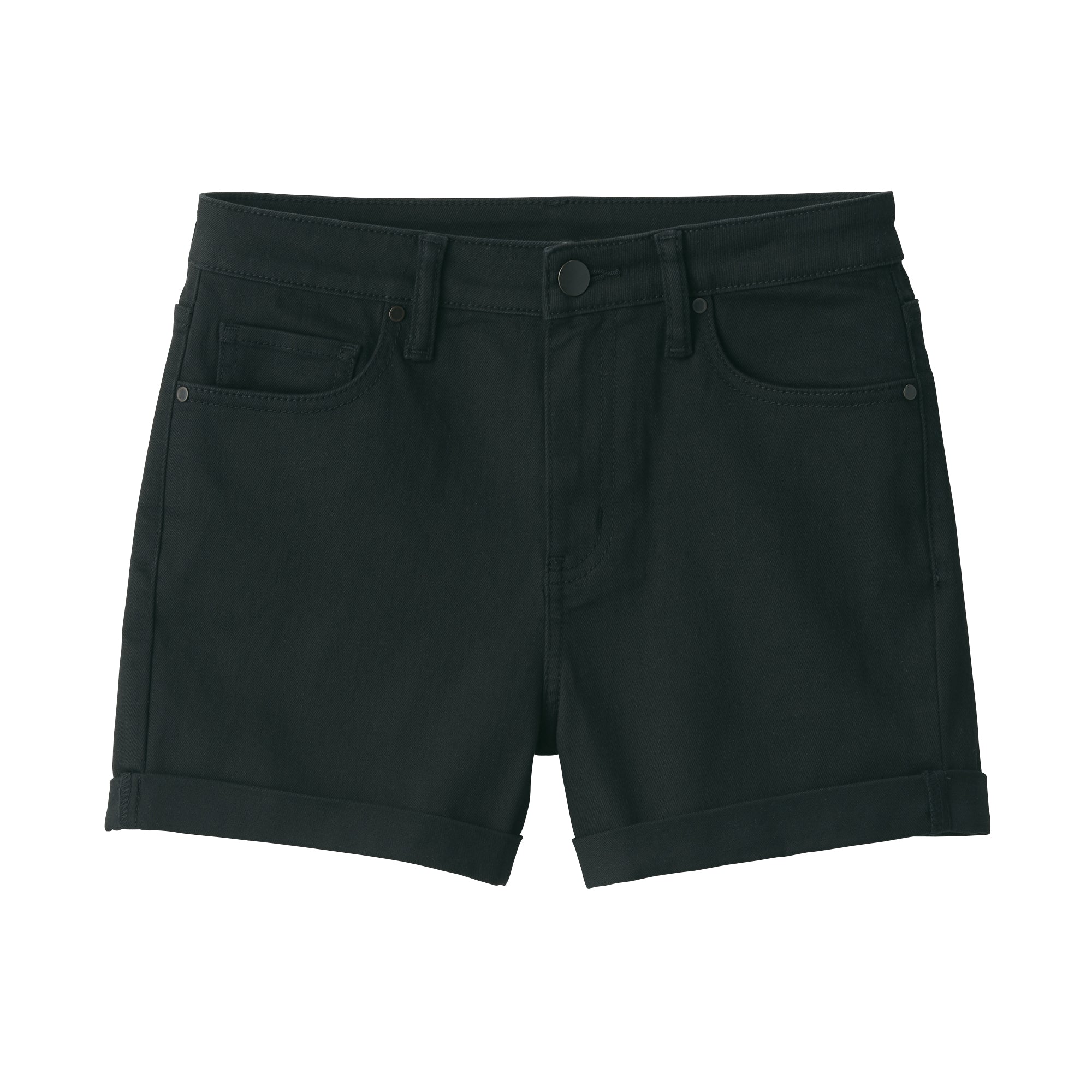 Women's Super Stretchy Denim Shorts Black