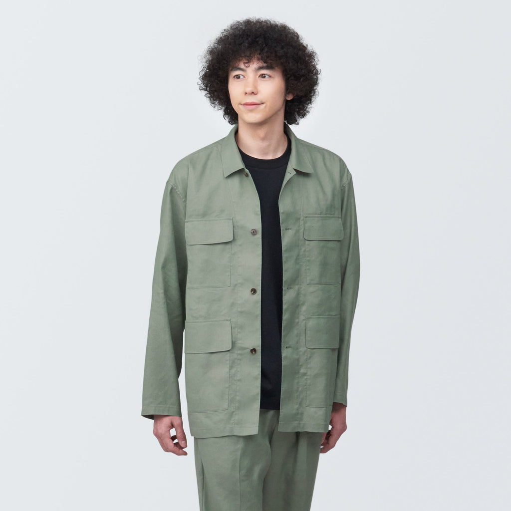 Men's Hemp Blend Shirt Jacket